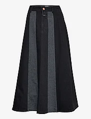 Closed - long a-line skirt - denimnederdele - dark grey - 0