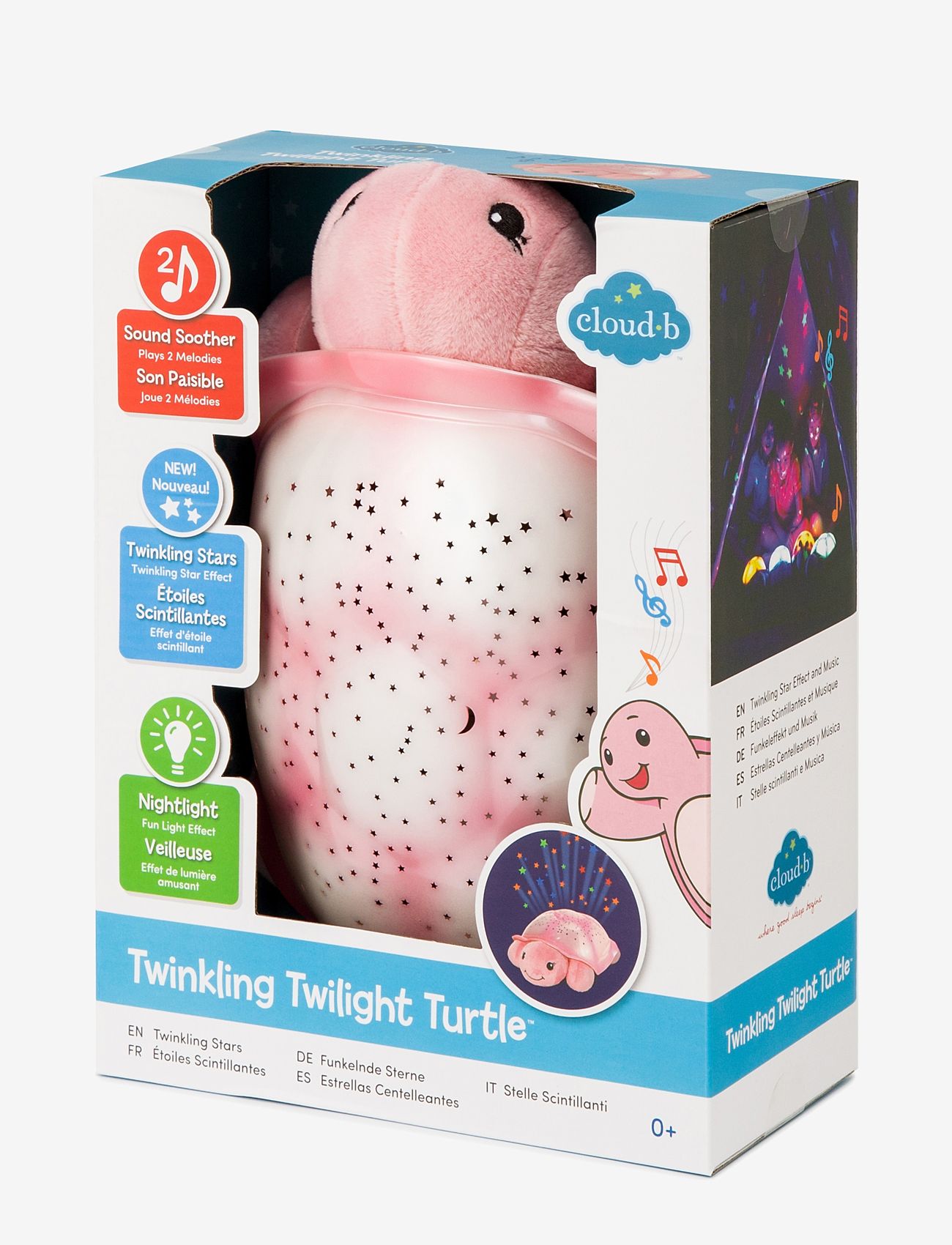 Cloud B - Twinkling Twilight Turtle - julegaver under 500kr - pink - 1