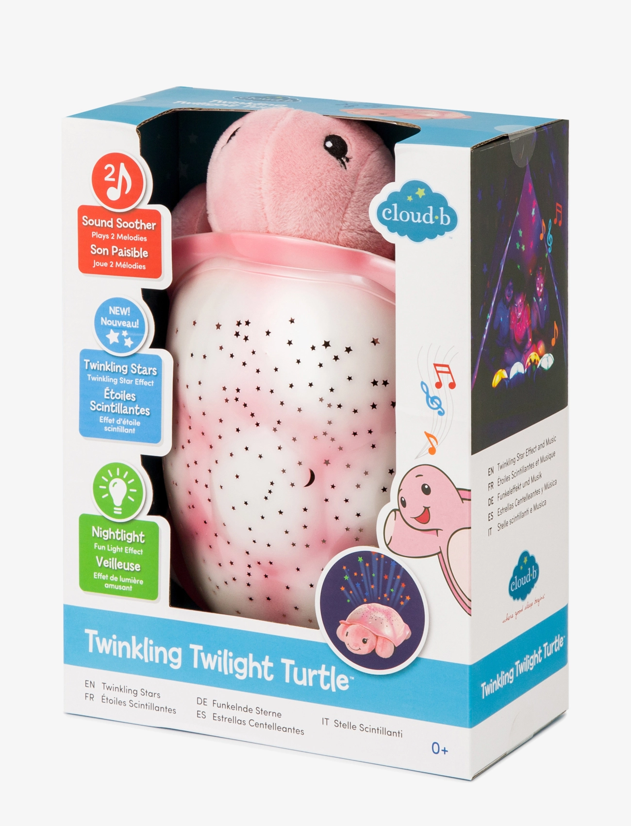 Cloud B - Twinkling Twilight Turtle - naktinės lempos - pink - 2