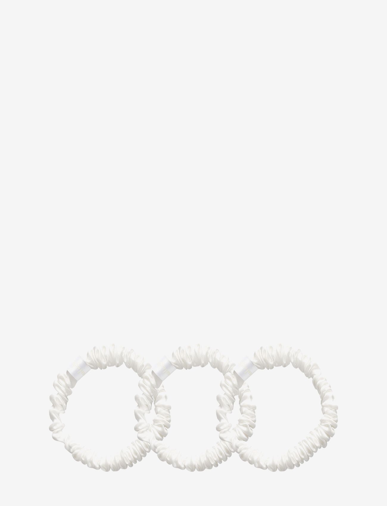 Cloud & Glow Silk Scrunchies 1 cm White - Cloud & Glow - CREME WHITE / white