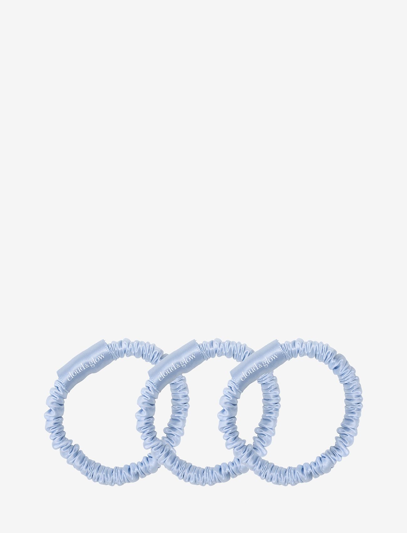 Cloud & Glow - Silk Scrunchies 1 cm Sky Blue - scrunchies ja patsikummid - sky blue - 0