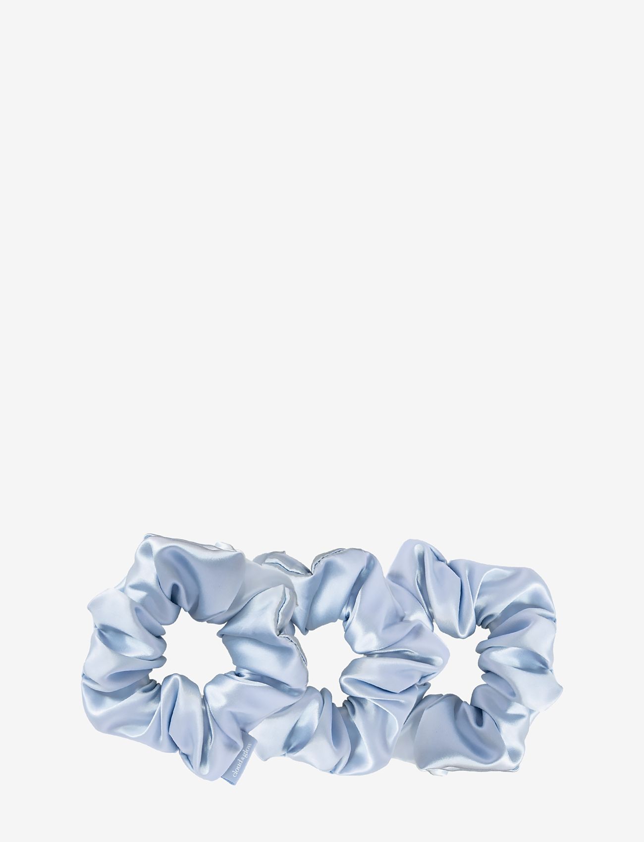 Cloud & Glow - Silk Scrunchies 4 cm Sky Blue - scrunchies - sky blue - 0