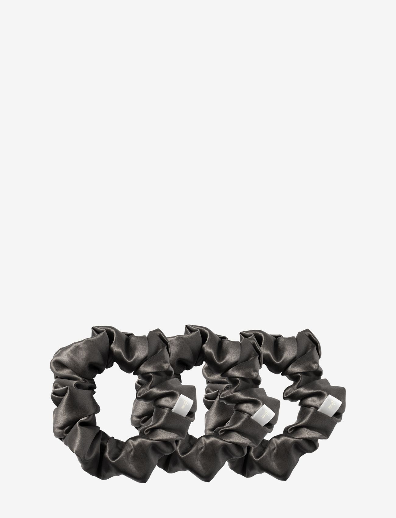 Cloud & Glow - Silk Scrunchies 4 cm Charcoal - laveste priser - charcoal - 1