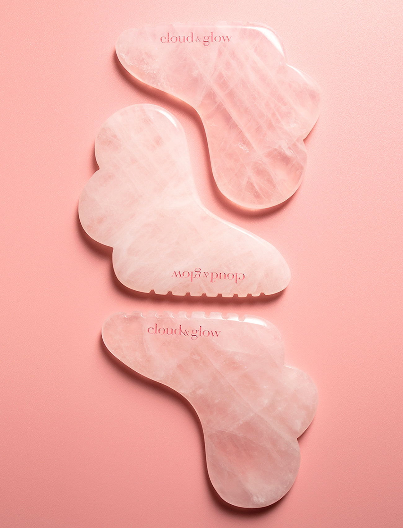 Cloud & Glow Butterfly Gua Sha Rose Quartz, One Size, Pink, Ansigt > Gua Sha Og Ansigtsruller, Dame