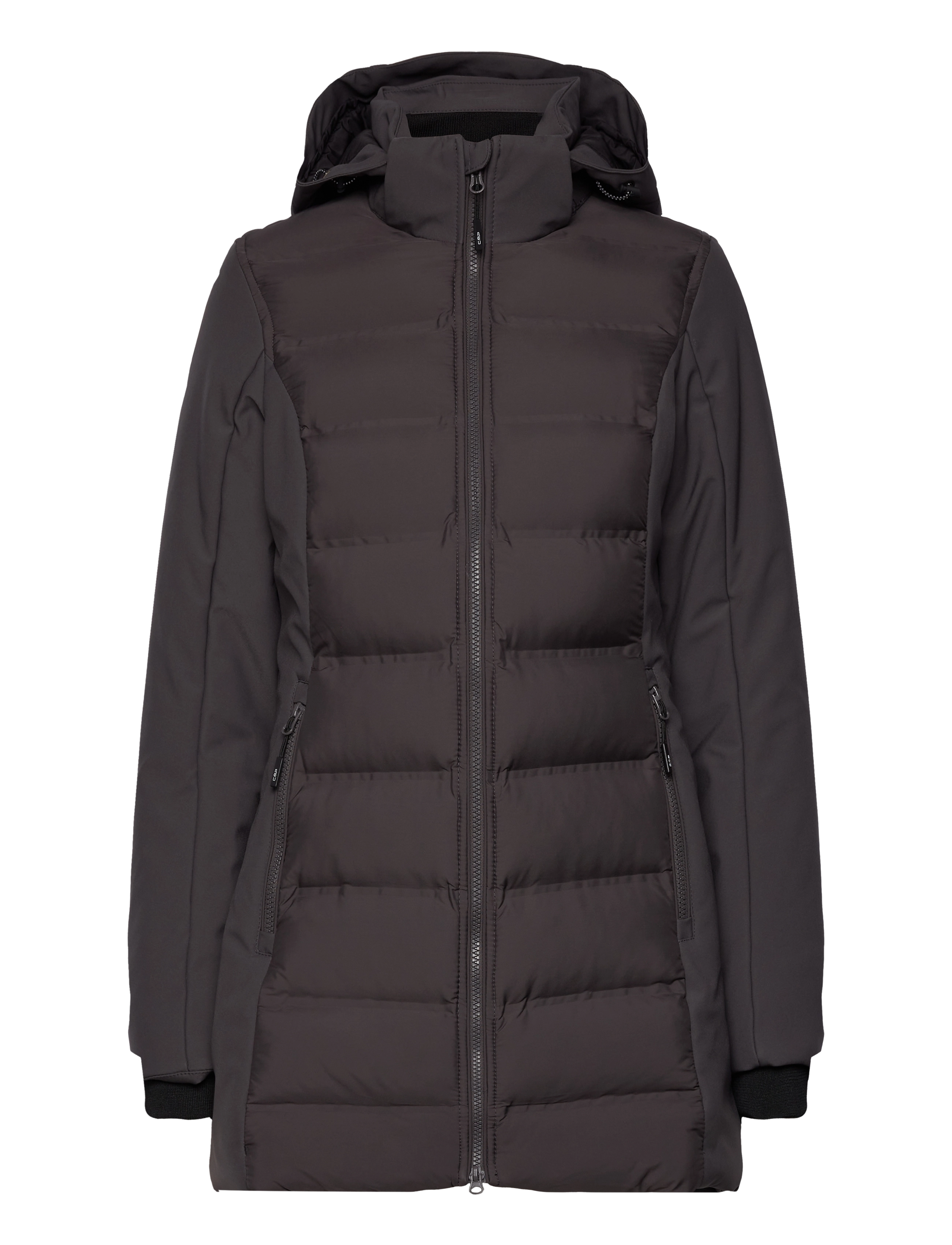 CMP Woman Parka Light Hybrid Softshell, 36, Coats, Braun - Padded Frauen