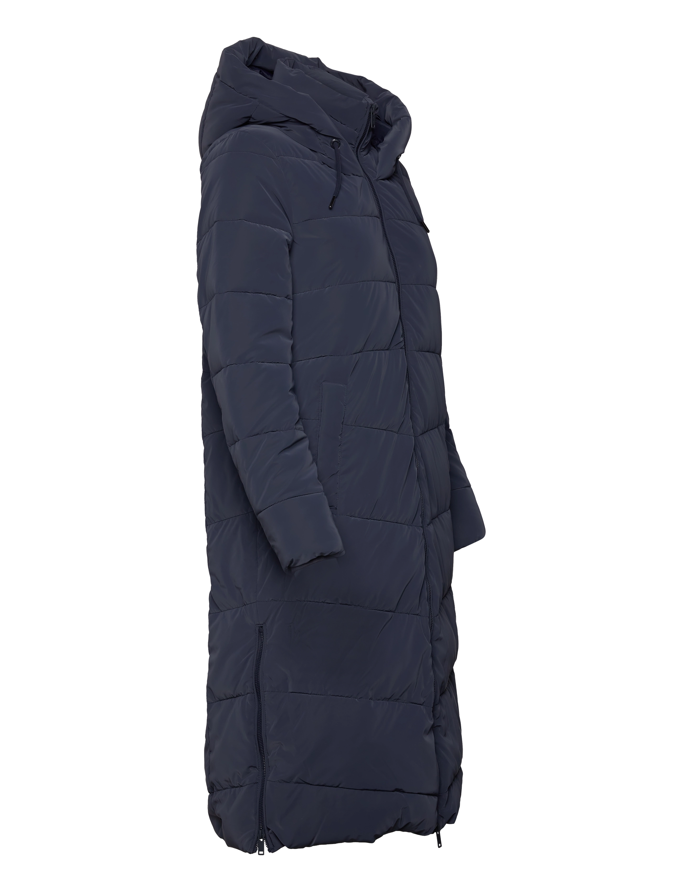 CMP - Woman Long Coat - Silk Touch - black blue - 2