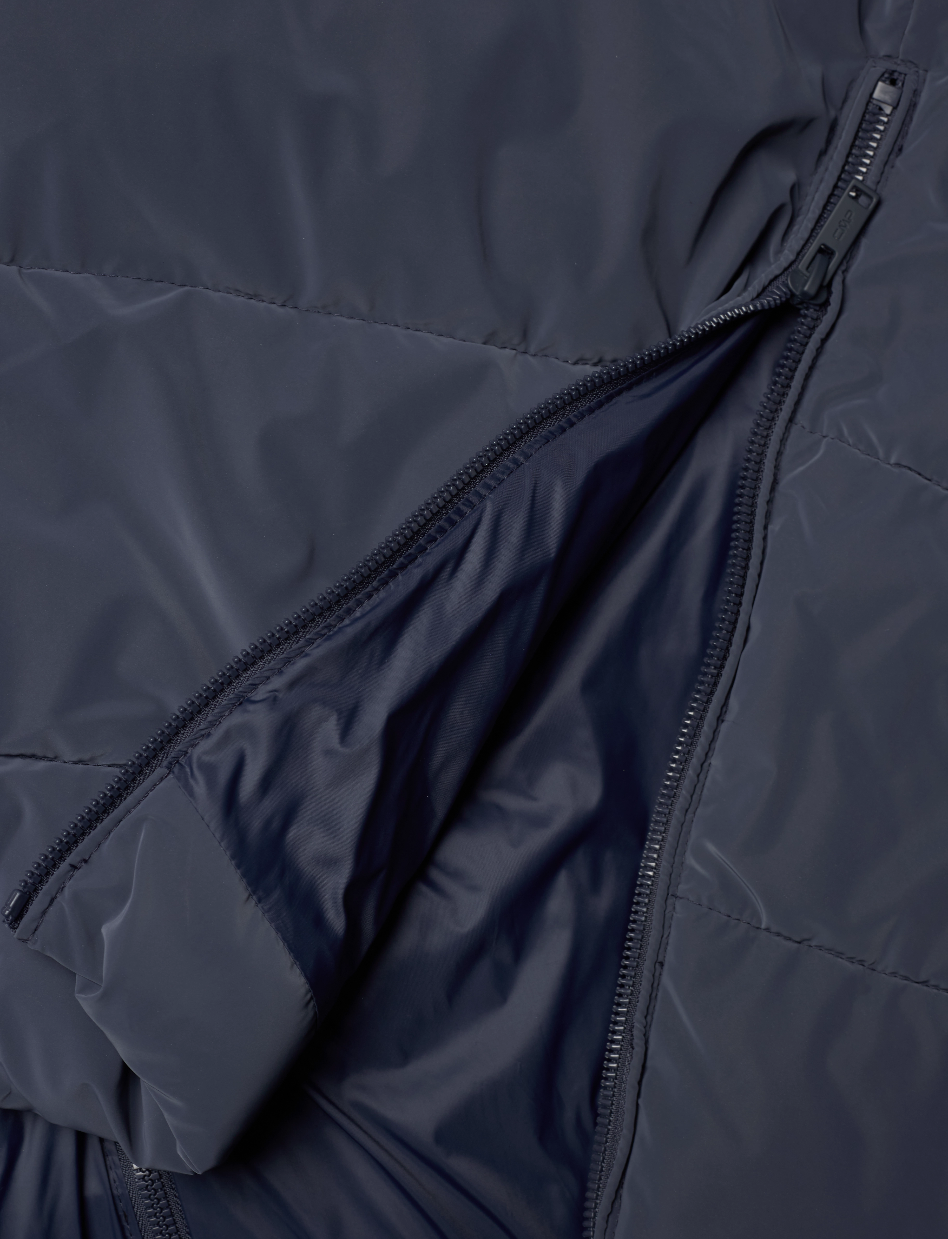 CMP - Woman Long Coat - Silk Touch - black blue - 4