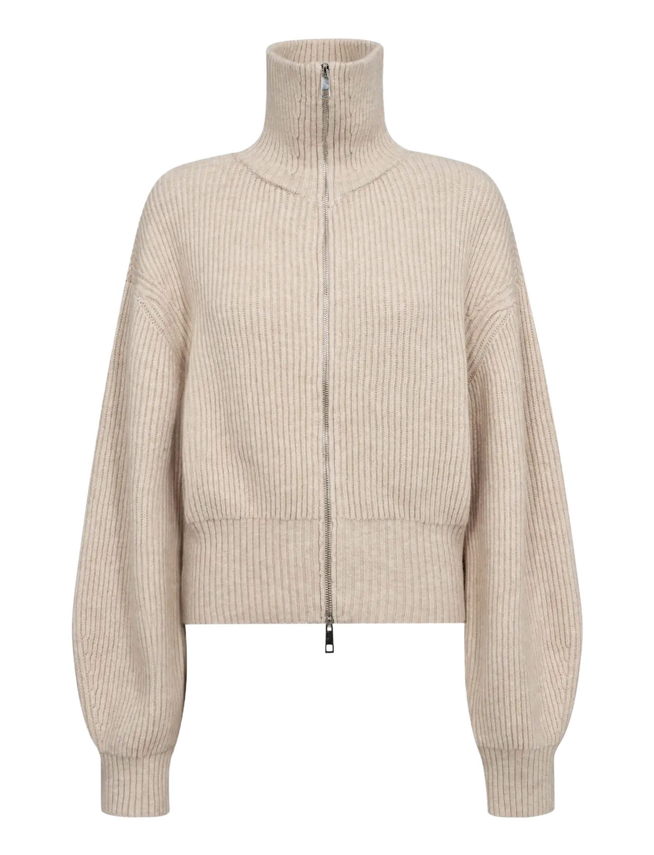 Co' Couture RowCC Zip Knit Cardigan - Kudumid - CREME / cream