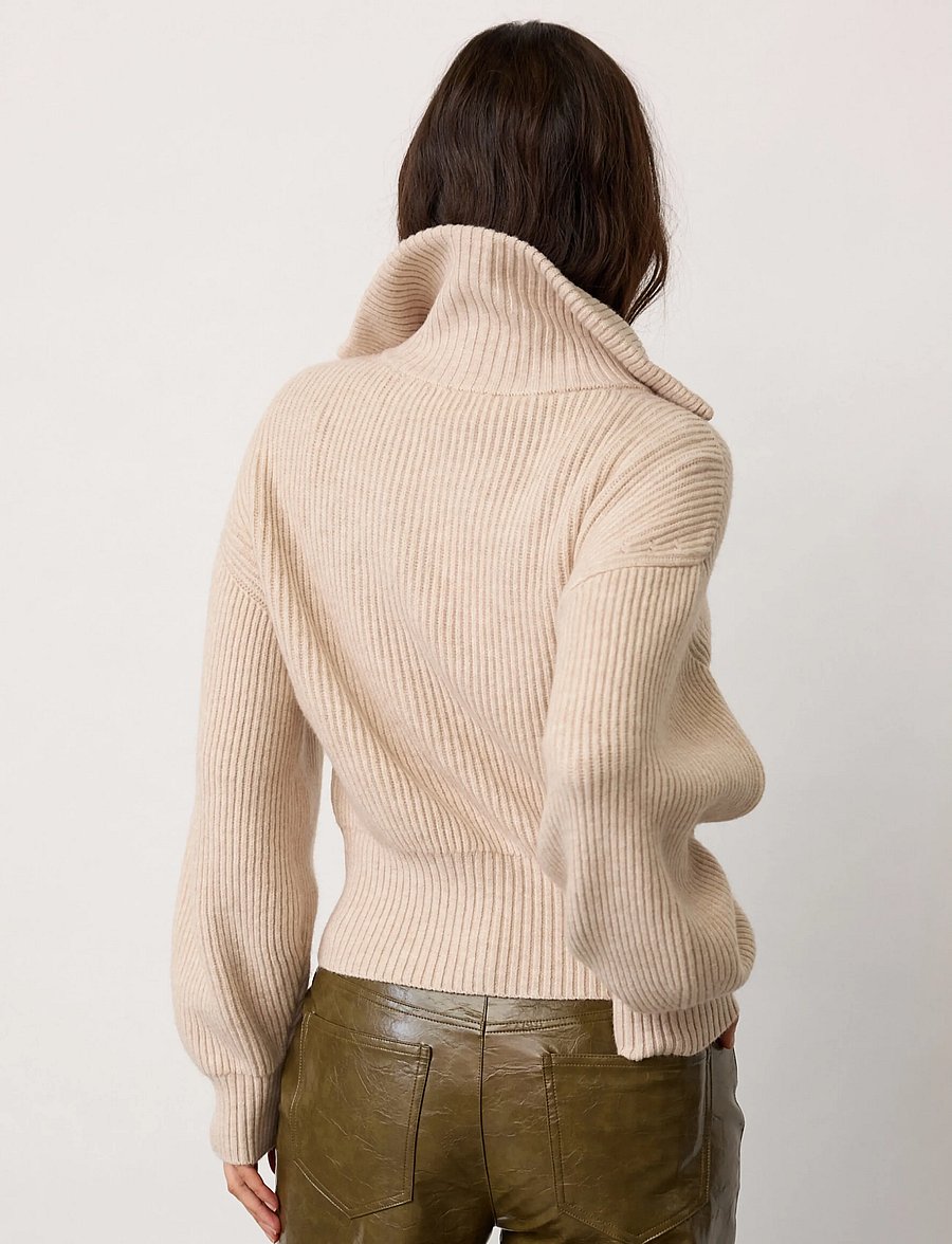 Co' Couture - RowCC Zip Knit Cardigan - creme - 3