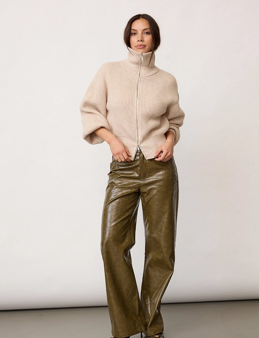Co' Couture - RowCC Zip Knit Cardigan - creme - 4