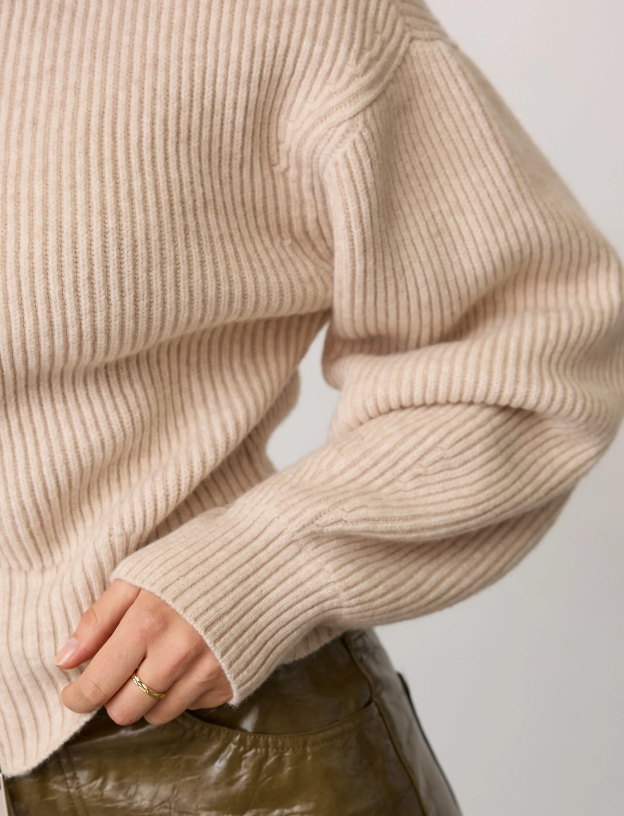 Co' Couture - RowCC Zip Knit Cardigan - creme - 5