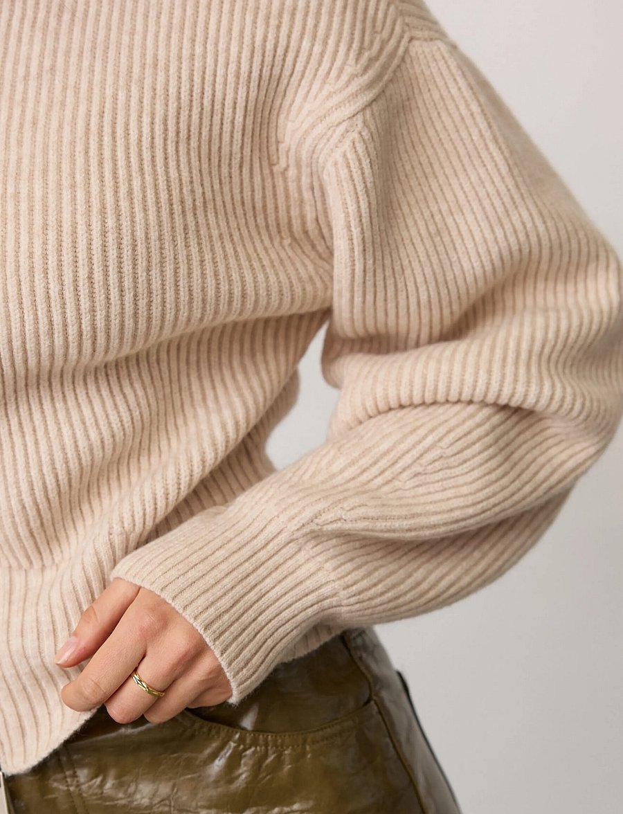 Co' Couture - RowCC Zip Knit Cardigan - creme - 5