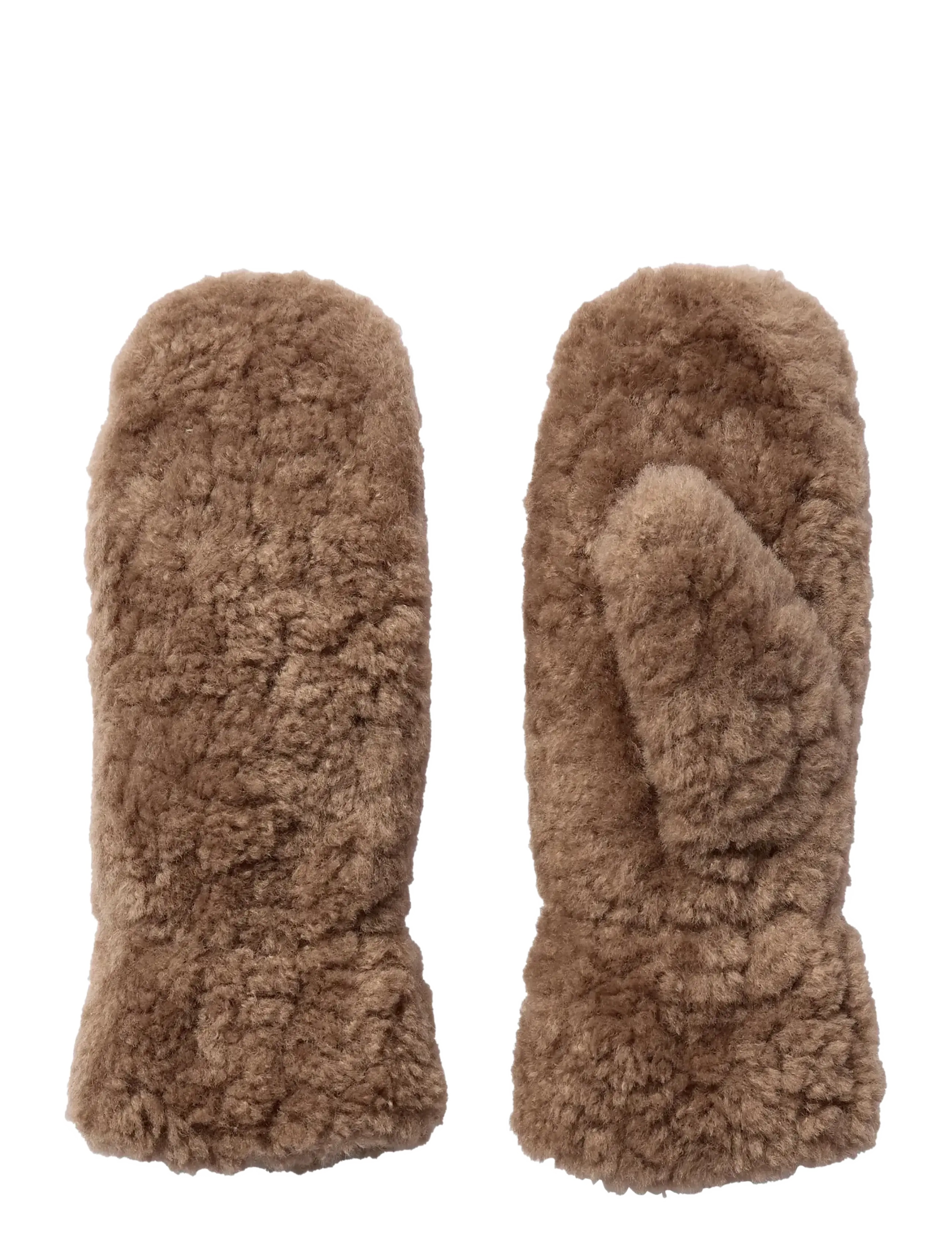 Co' Couture TayCC Teddy Mitten - Mittens - WALNUT / brown