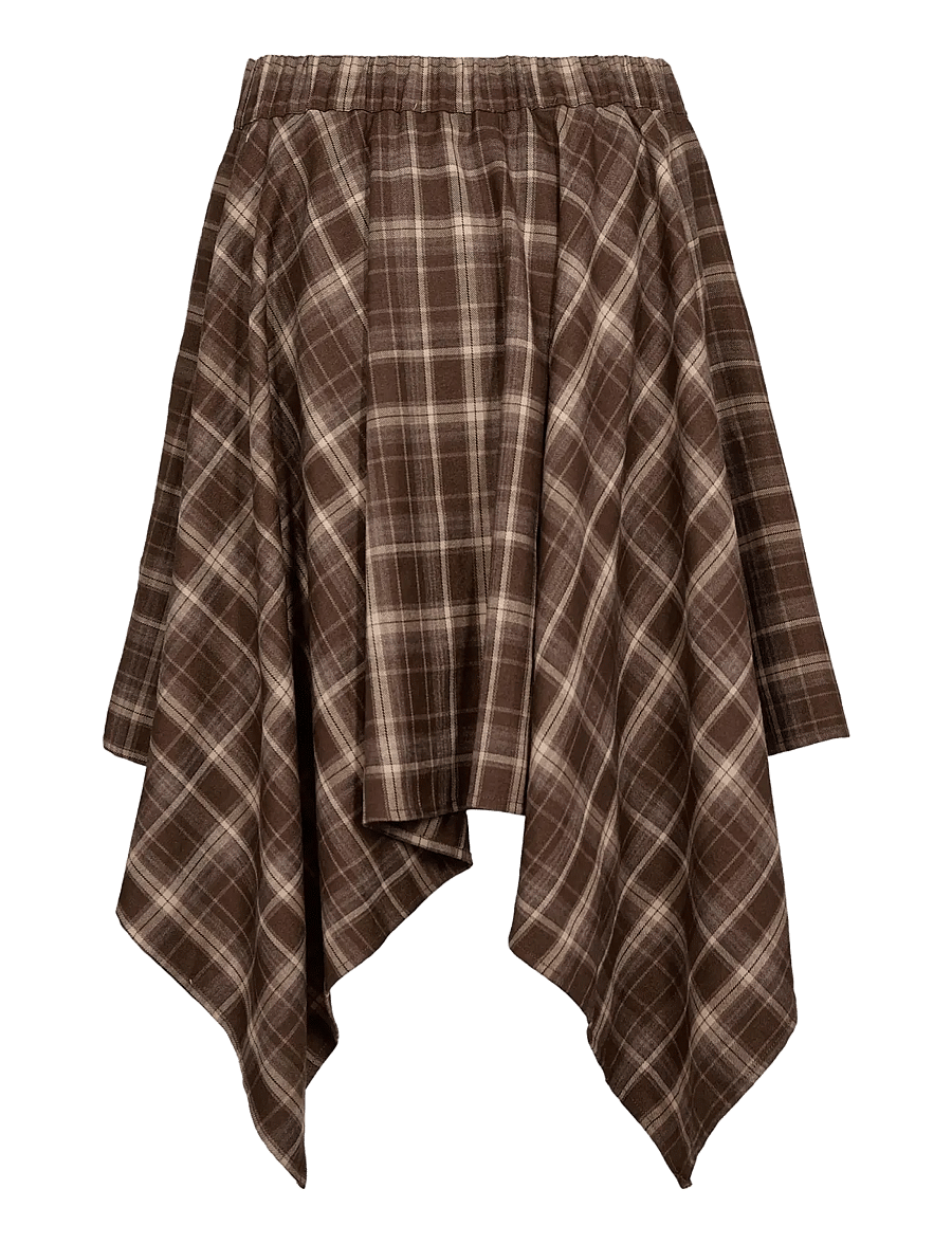 Co' Couture - DagnyCC Check Tie Skirt - korta kjolar - brown - 2