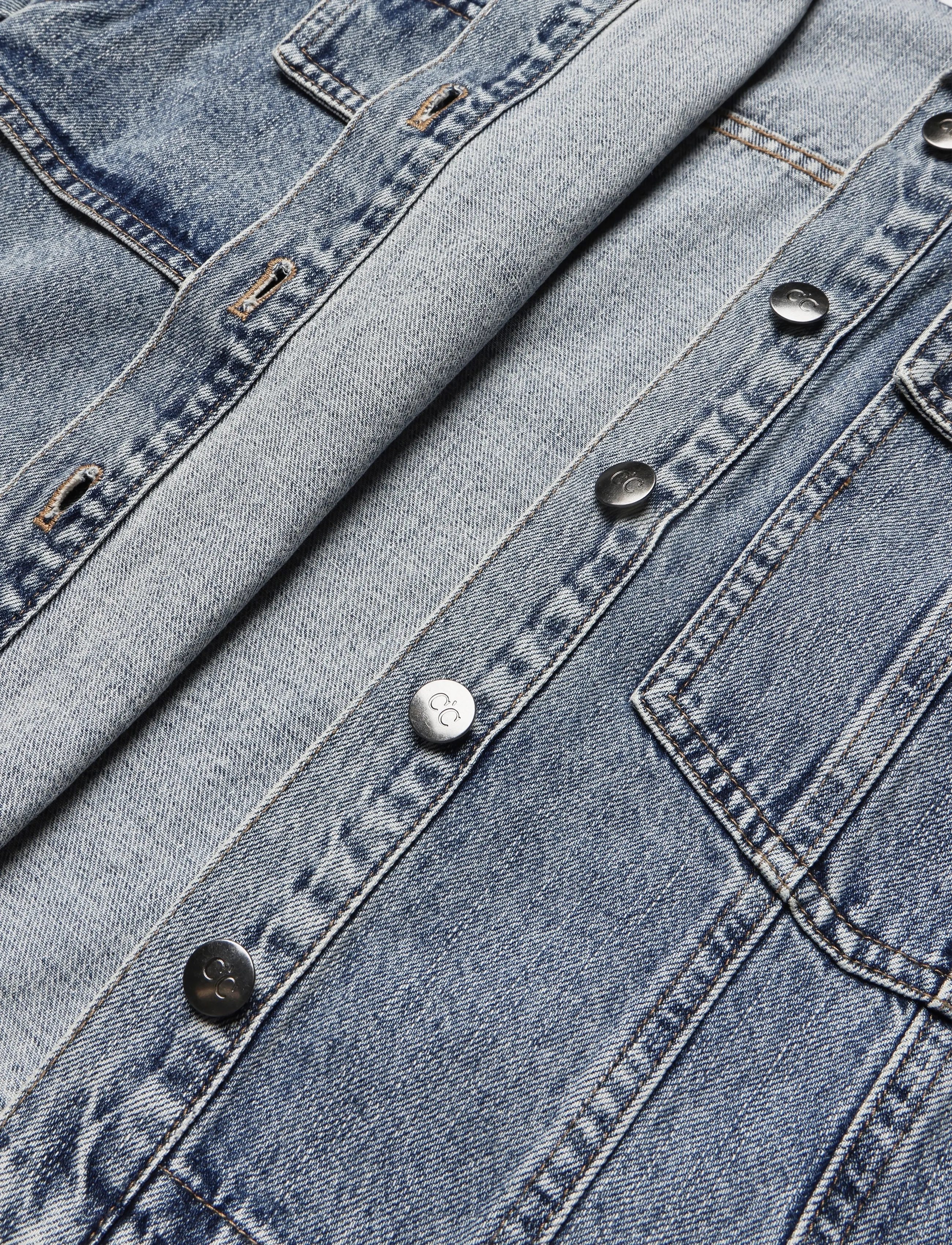 Co' Couture - DeniceCC Denim Jacket - spring jackets - bleach denim - 3