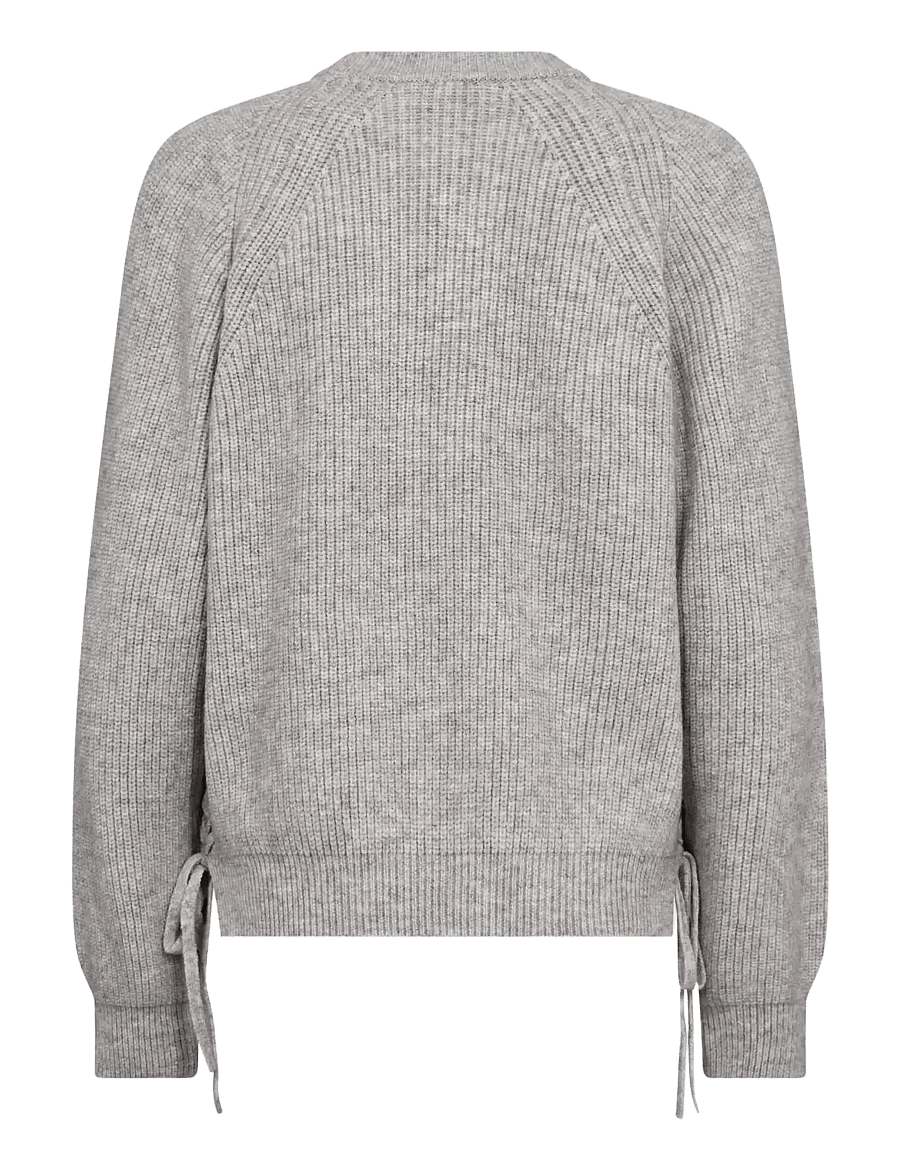 Co' Couture - RowCC Braid String Knit - kampsunid - grey melange - 1