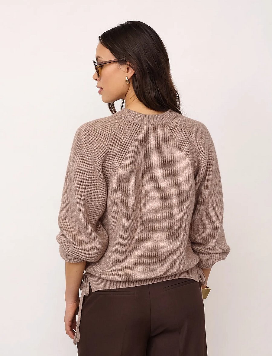 Co' Couture - RowCC Braid String Knit - stickade tröjor - mink - 4