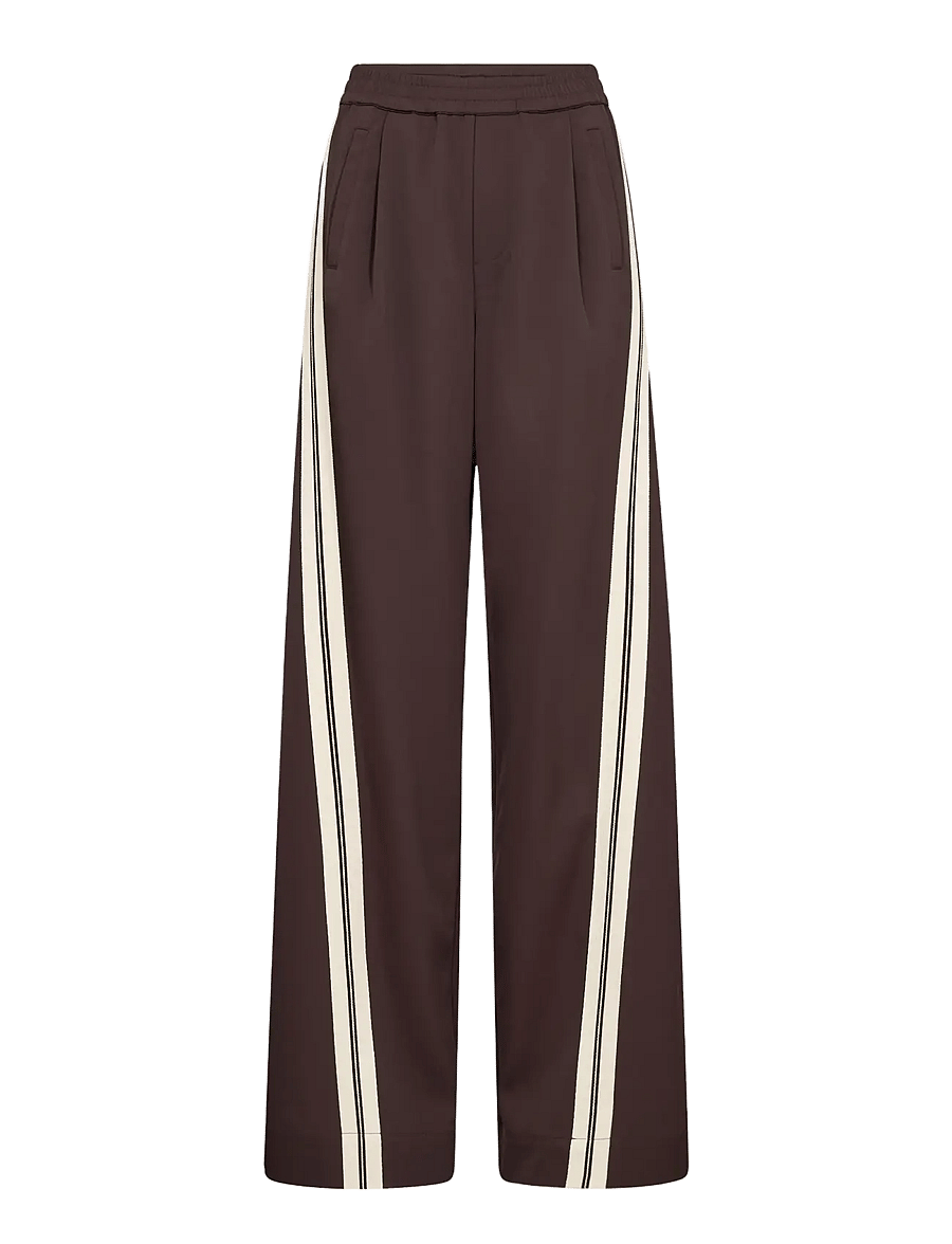 Co' Couture - AliniCC Double Panel Pant - hosen mit weitem bein - dark brown - 0