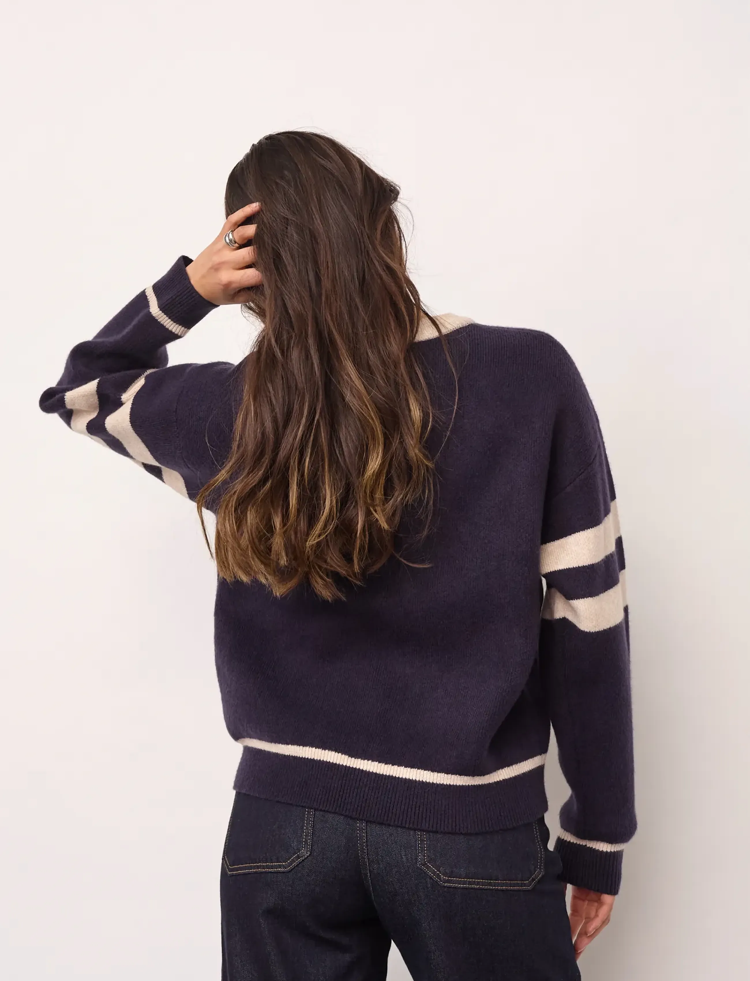 Co' Couture - RowCC Coco Logo Knit - jumpers - navy - 3