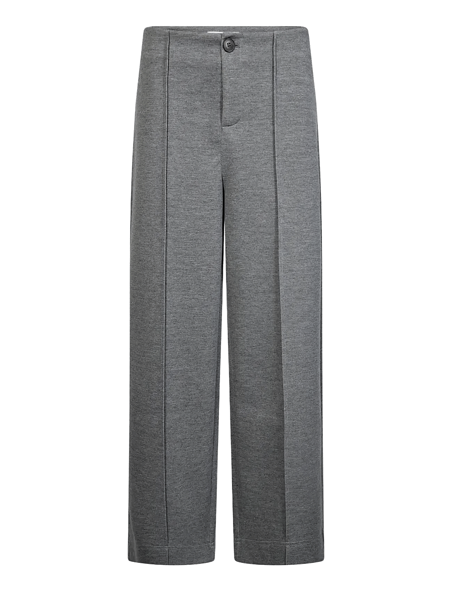 Co' Couture - LanceCC Crease Sweatpants - sirged püksid - mid grey melange - 1