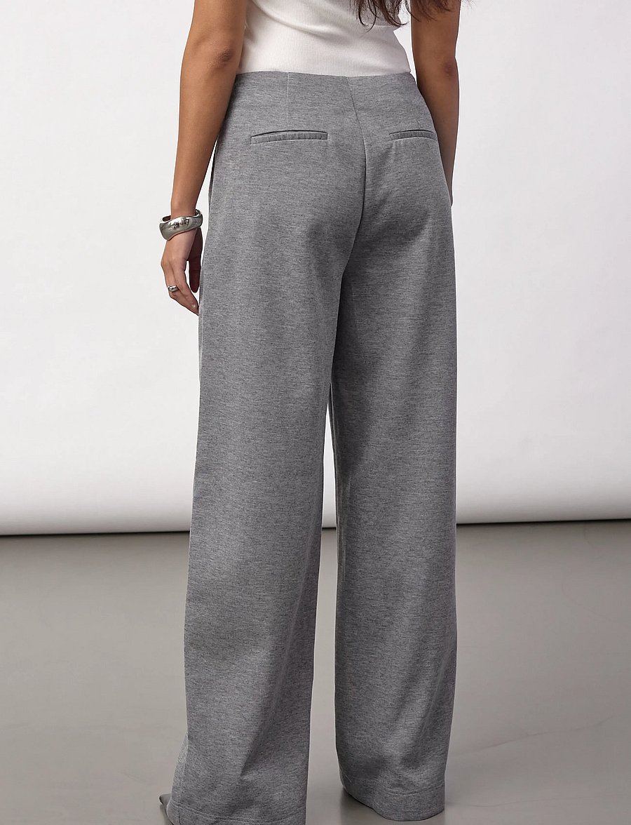 Co' Couture - LanceCC Crease Sweatpants - sirged püksid - mid grey melange - 3