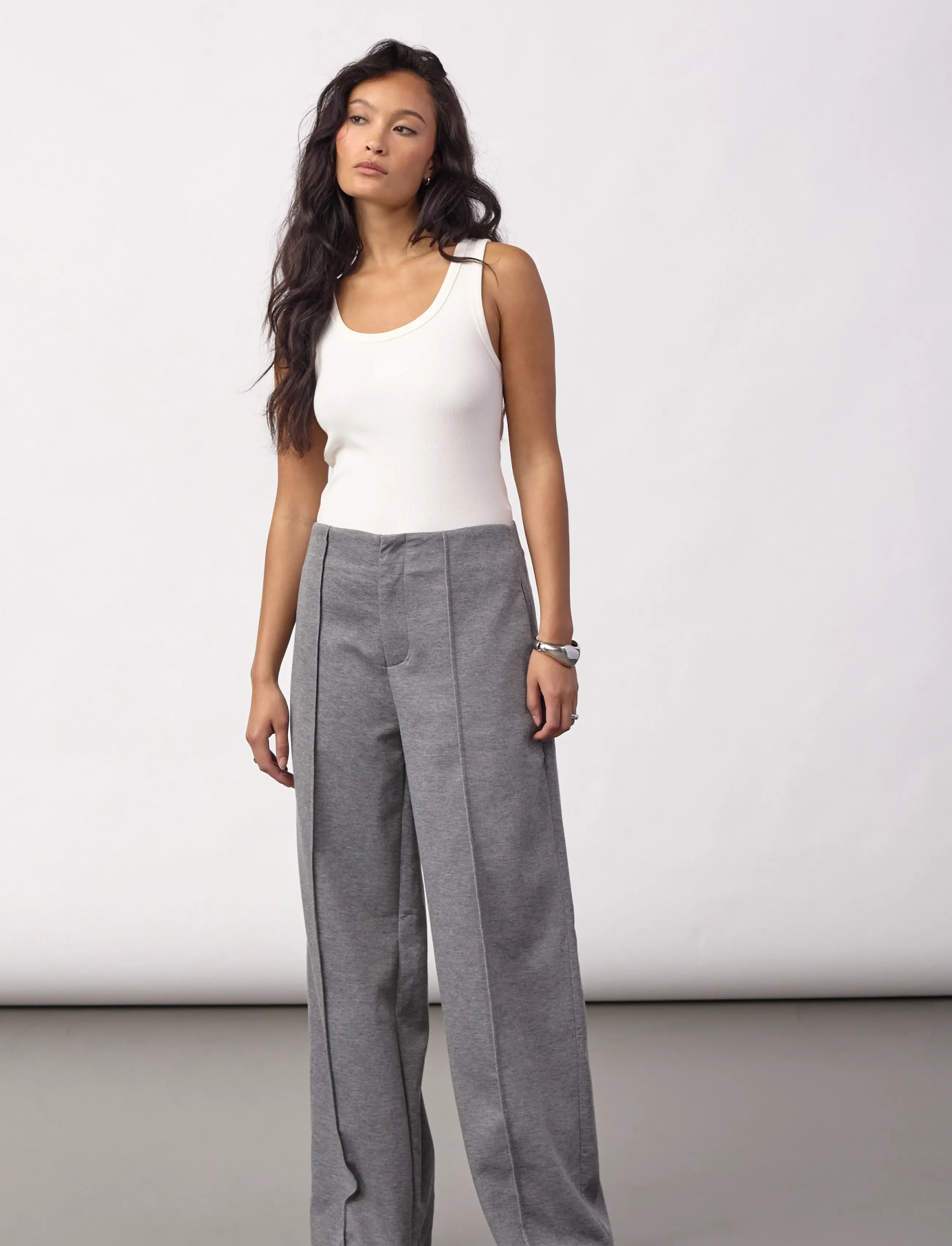 Co' Couture - LanceCC Crease Sweatpants - mid grey melange - 4