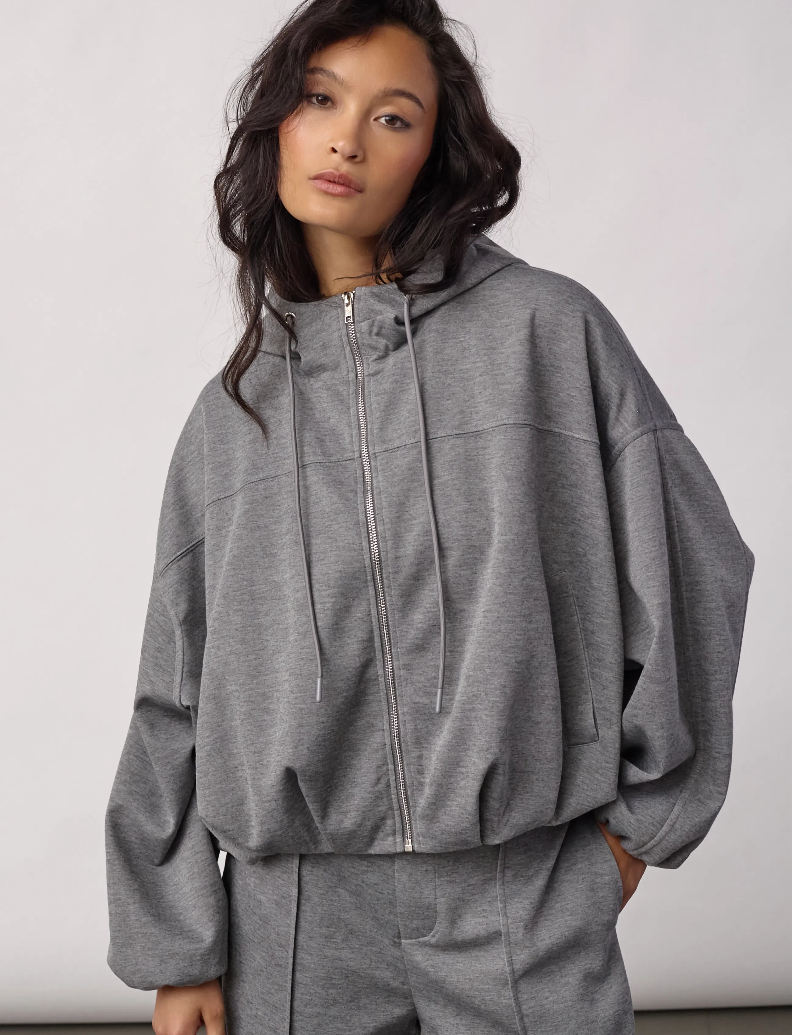 Co' Couture - LanceCC Balloon Hoodie - mid grey melange - 3