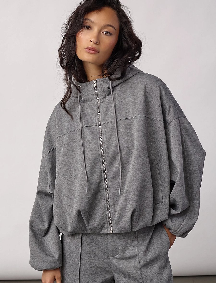 Co' Couture - LanceCC Balloon Hoodie - mid grey melange - 3