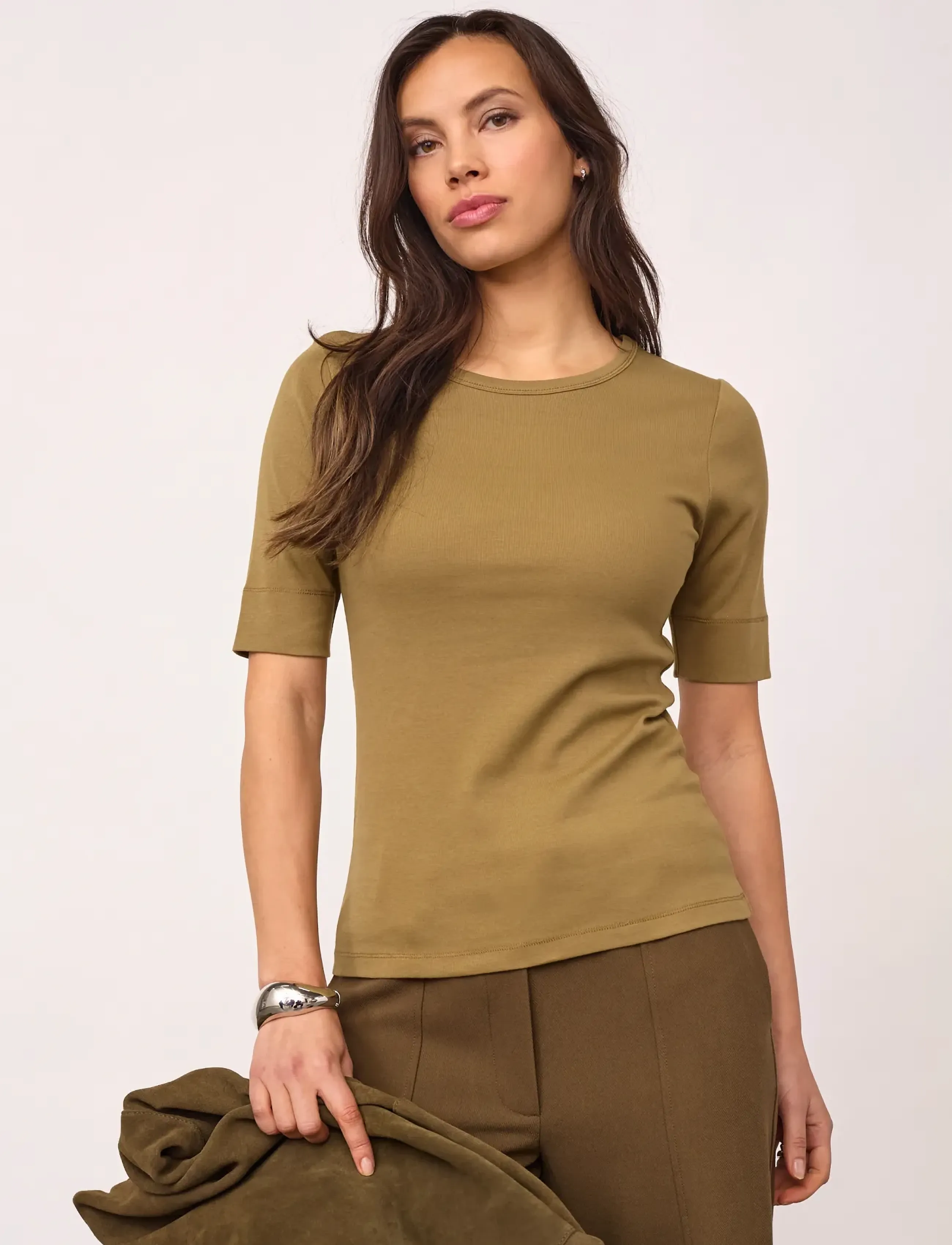 Co' Couture 33016 GrannyCC SS Tee - T-shirts - OLIVE / khaki/green