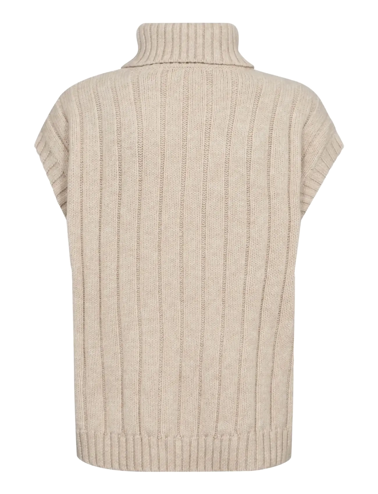 Co' Couture - 32222 RowCC Oversize Cable Knit Vest - stickade västar - creme - 2