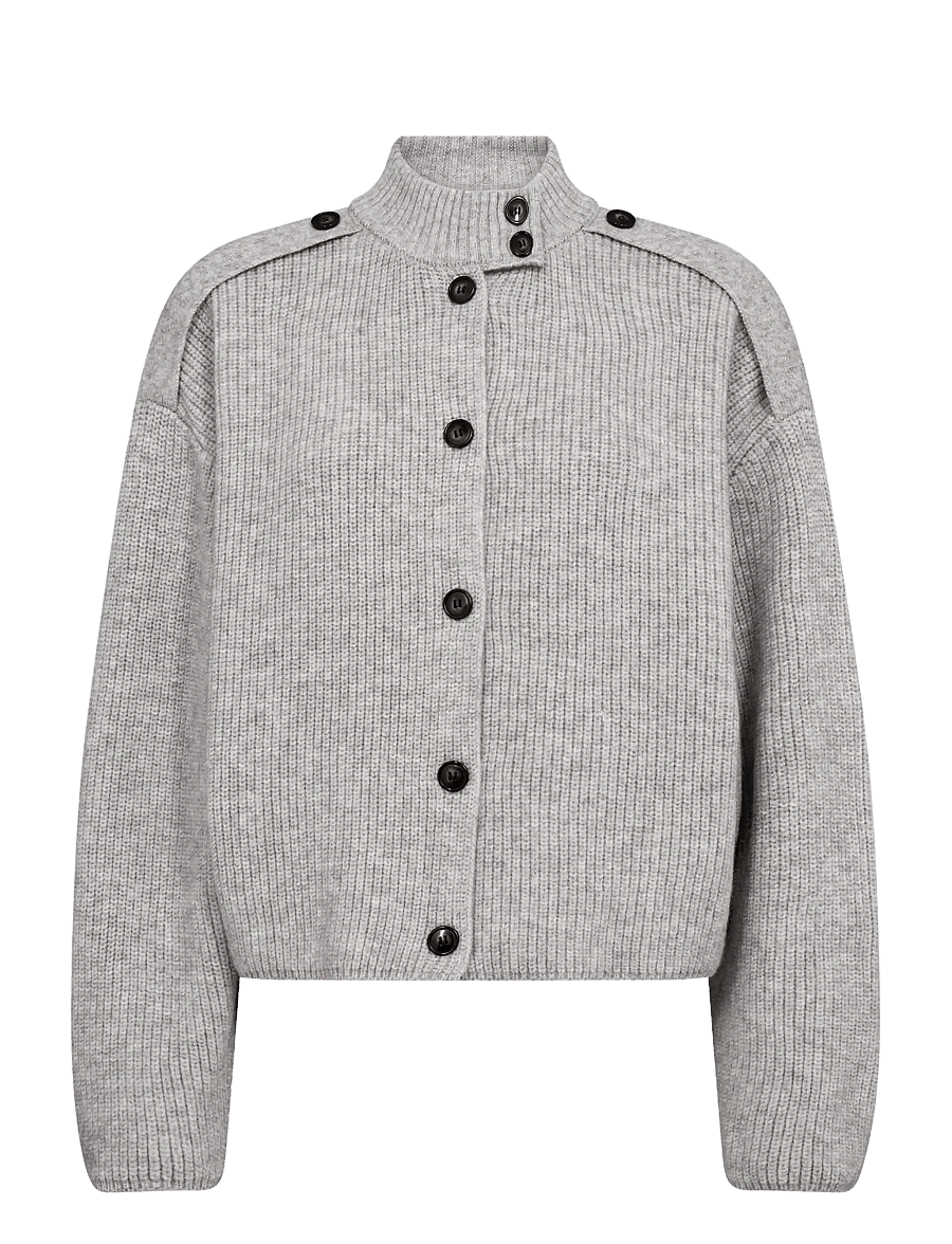 Co' Couture - RowCC Utility Cardigan - kardiganid - grey melange - 1