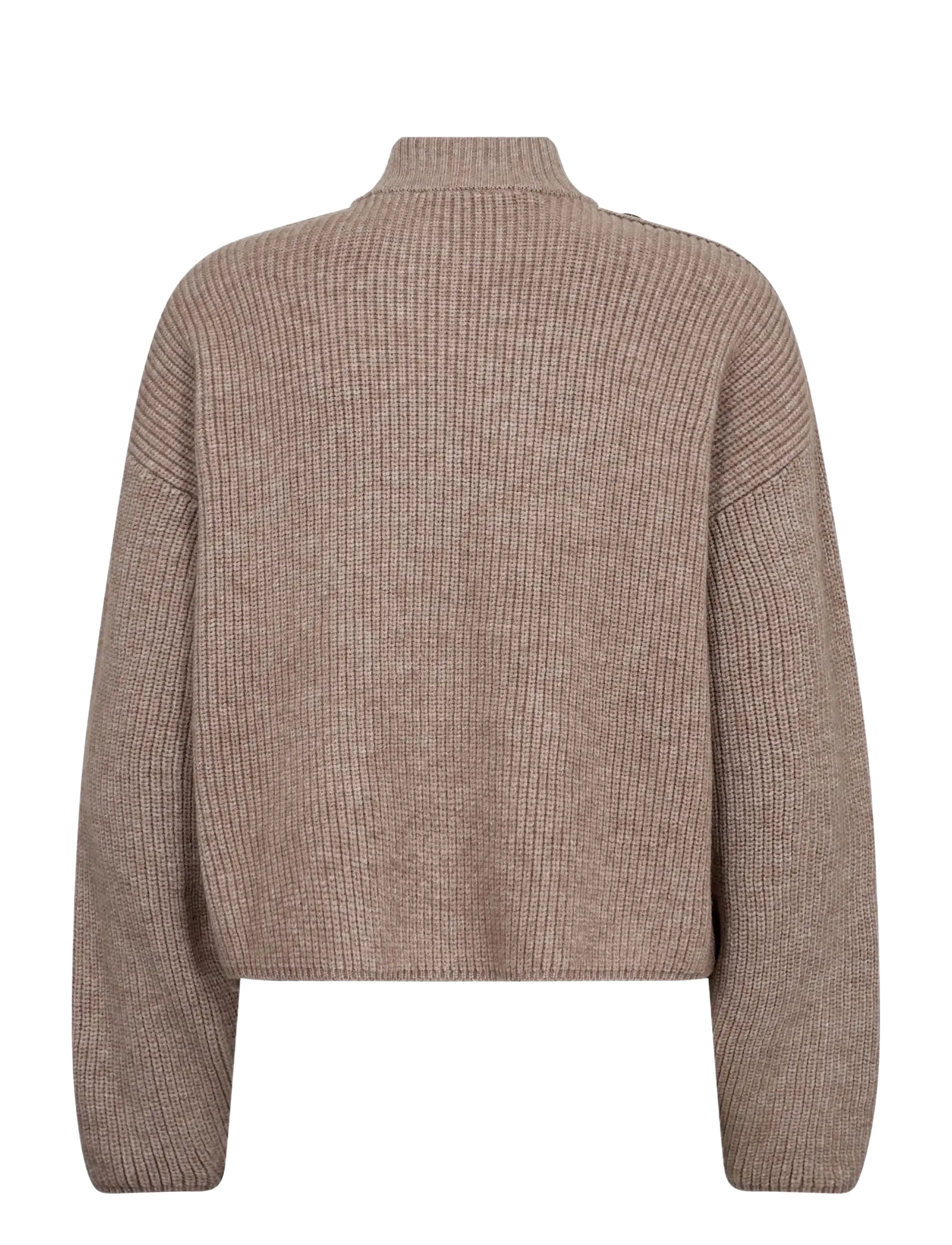 Co' Couture - RowCC Utility Cardigan - koftor - mink - 1
