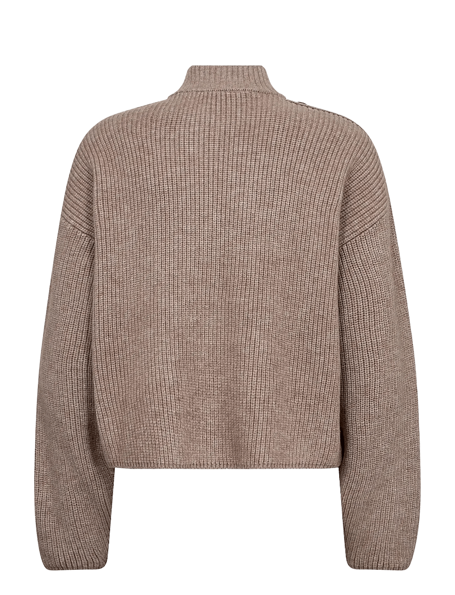 Co' Couture - RowCC Utility Cardigan - koftor - mink - 1