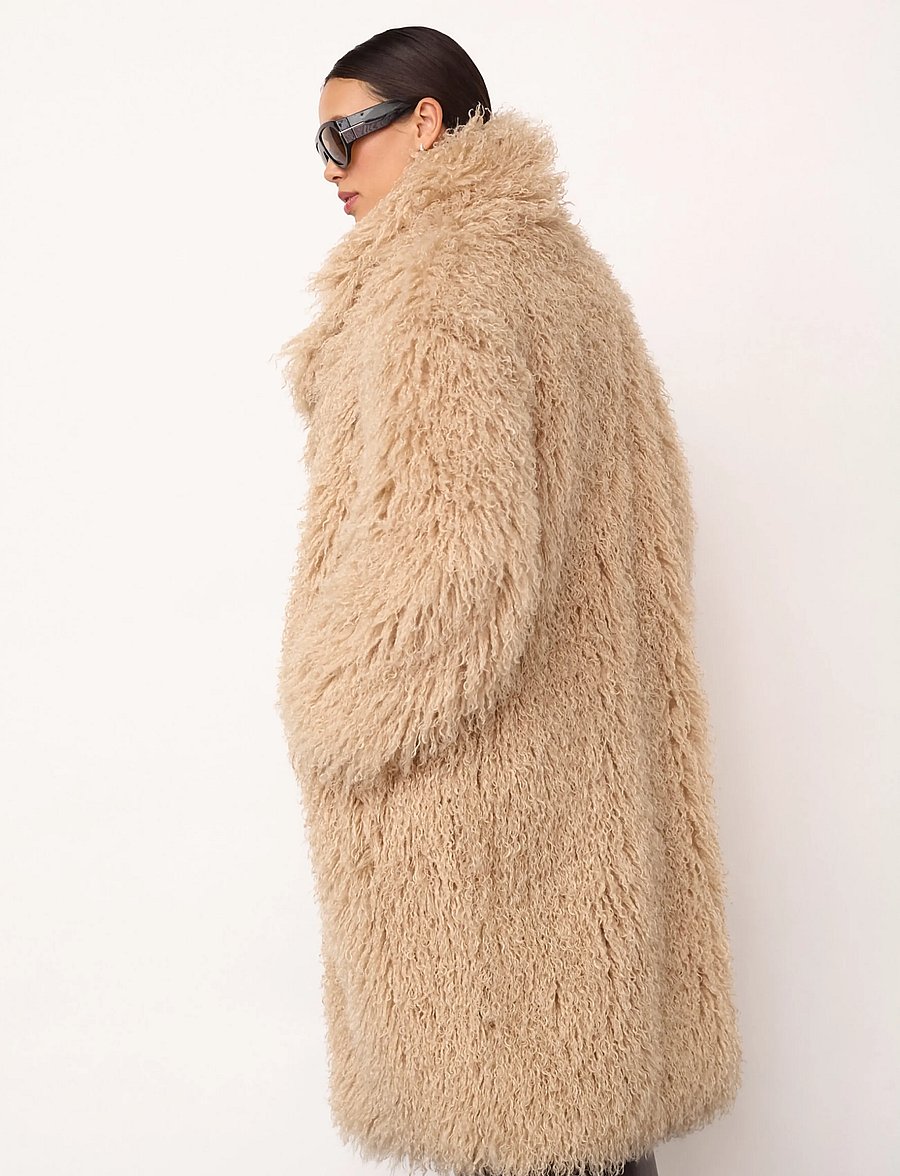 Co' Couture - RakelCC Long Furry Coat - faux fur - bisquit - 5