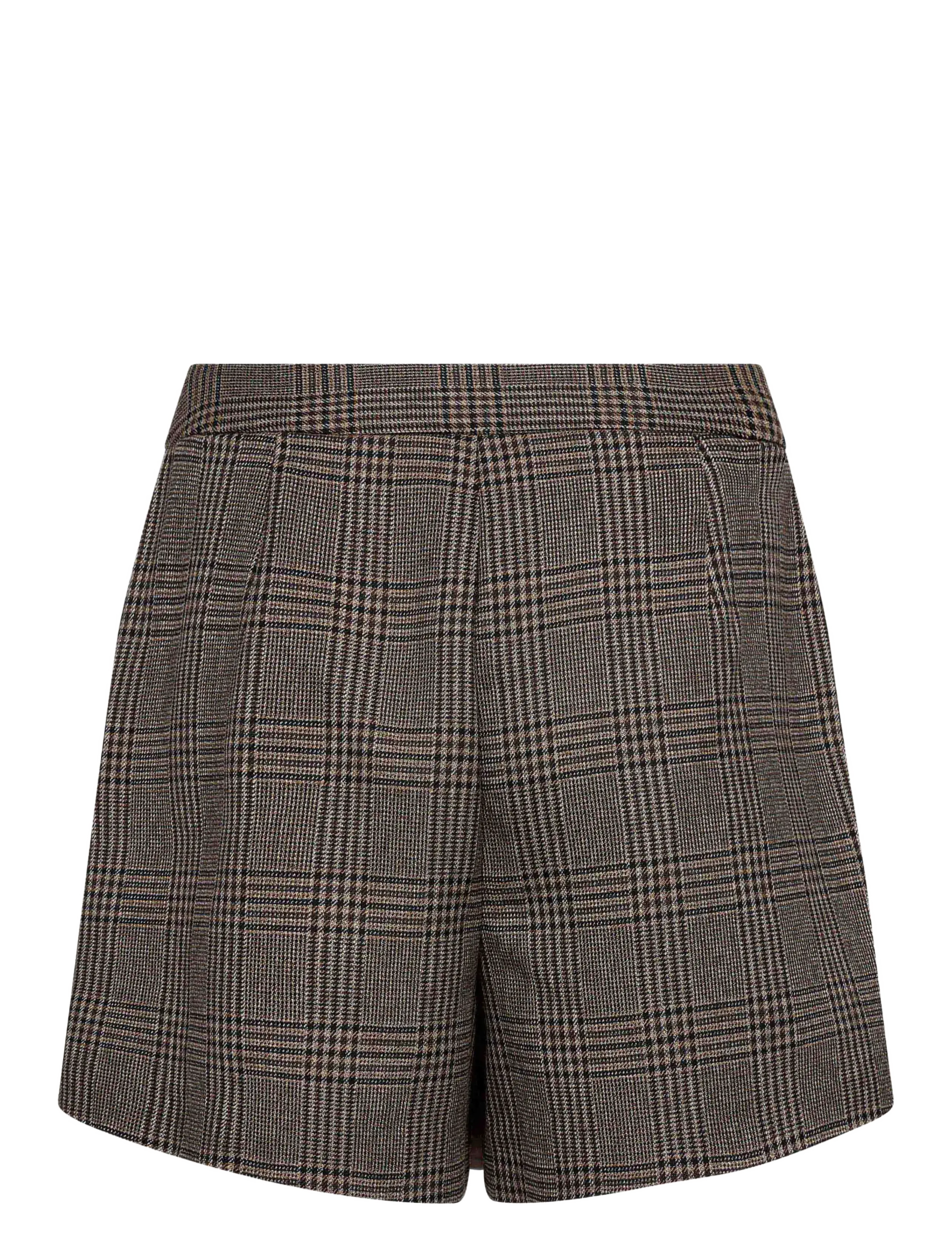Co' Couture - VeyaCC Check Wrap Skort - short skirts - brown - 2