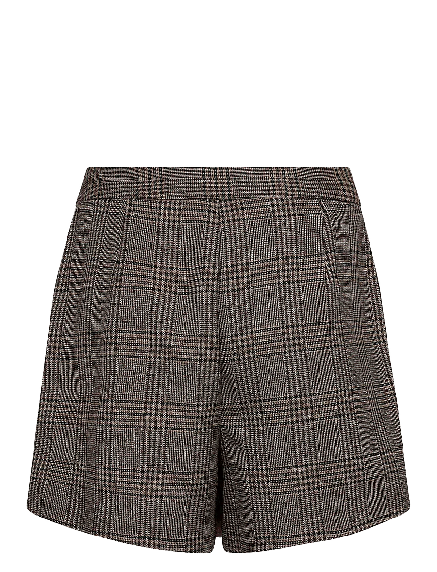 Co' Couture - VeyaCC Check Wrap Skort - kurze röcke - brown - 2