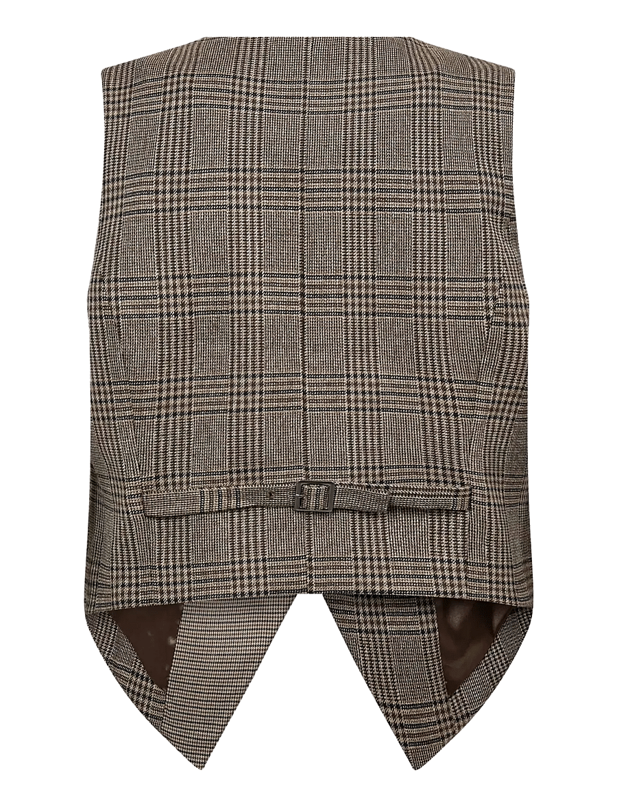 Co' Couture - VeyaCC Check Wrap Vest - westen - brown - 2