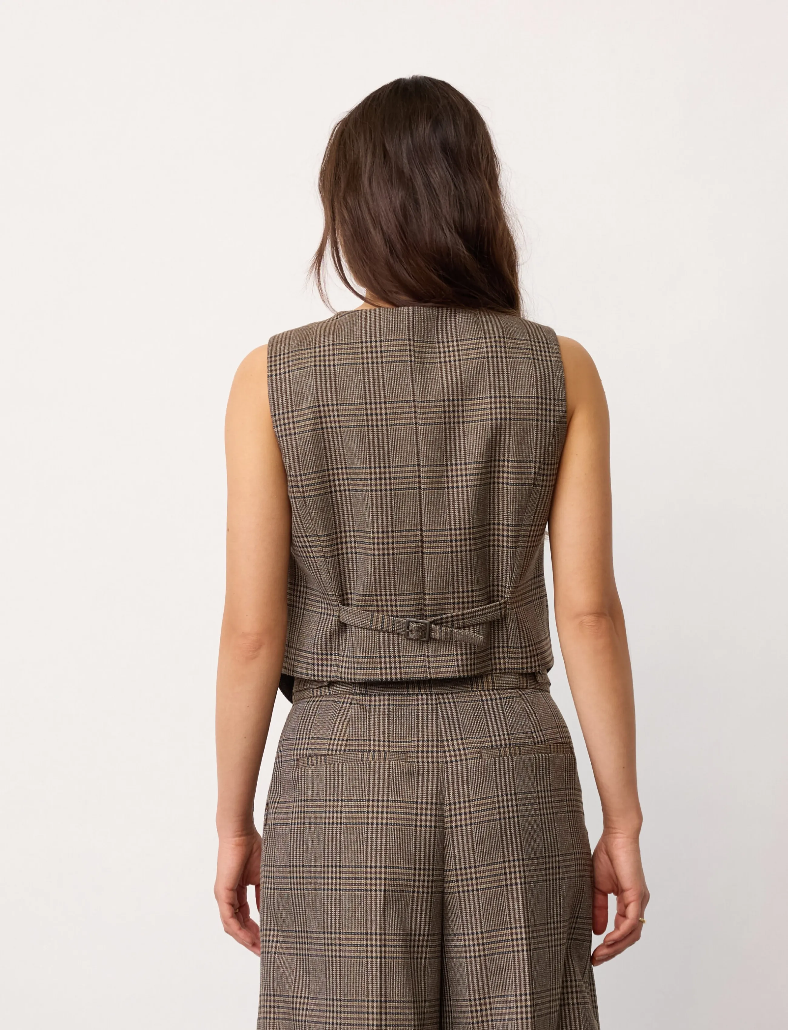 Co' Couture - VeyaCC Check Wrap Vest - westen - brown - 3