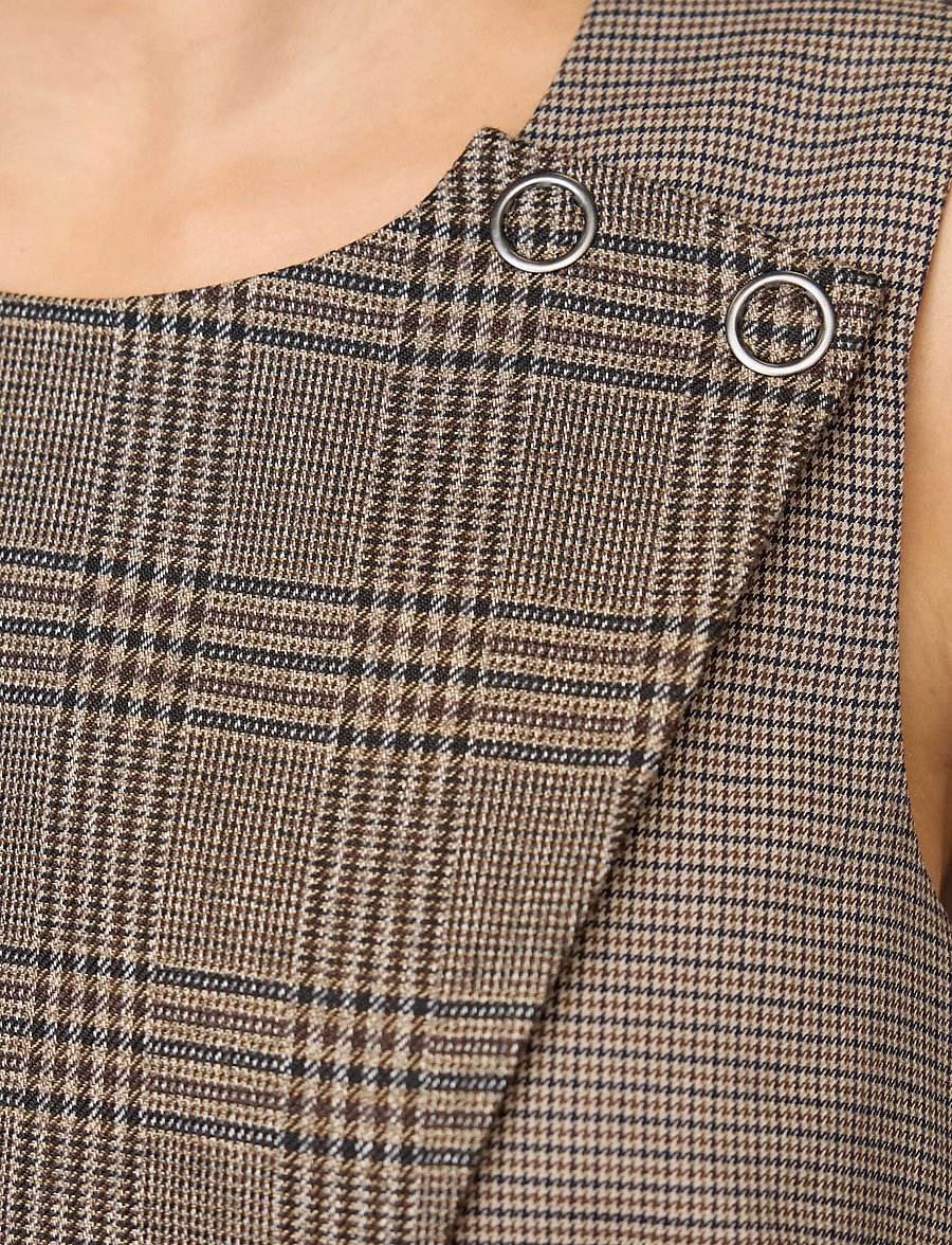 Co' Couture - VeyaCC Check Wrap Vest - westen - brown - 4