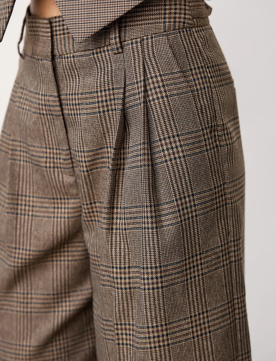 Co' Couture - VeyaCC Check Bermuda - bermudashorts - brown - 4