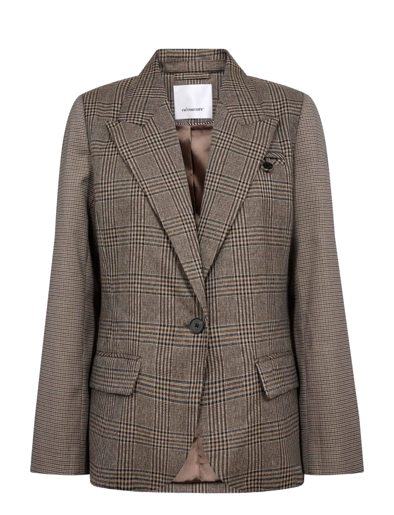 Co' Couture VeyaCC Check Fitted Blazer - Üherealised pintsakud - BROWN / brown