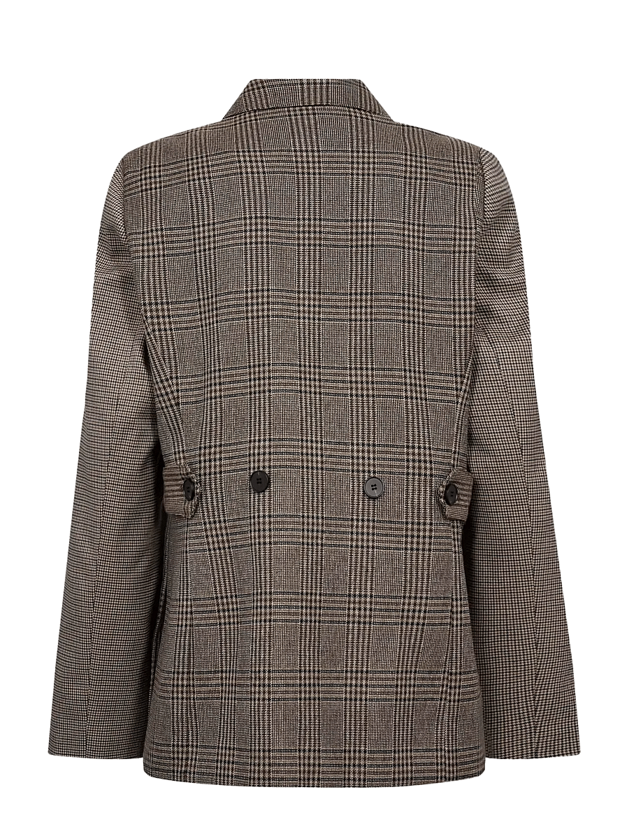 Co' Couture - VeyaCC Check Fitted Blazer - Üherealised pintsakud - brown - 2