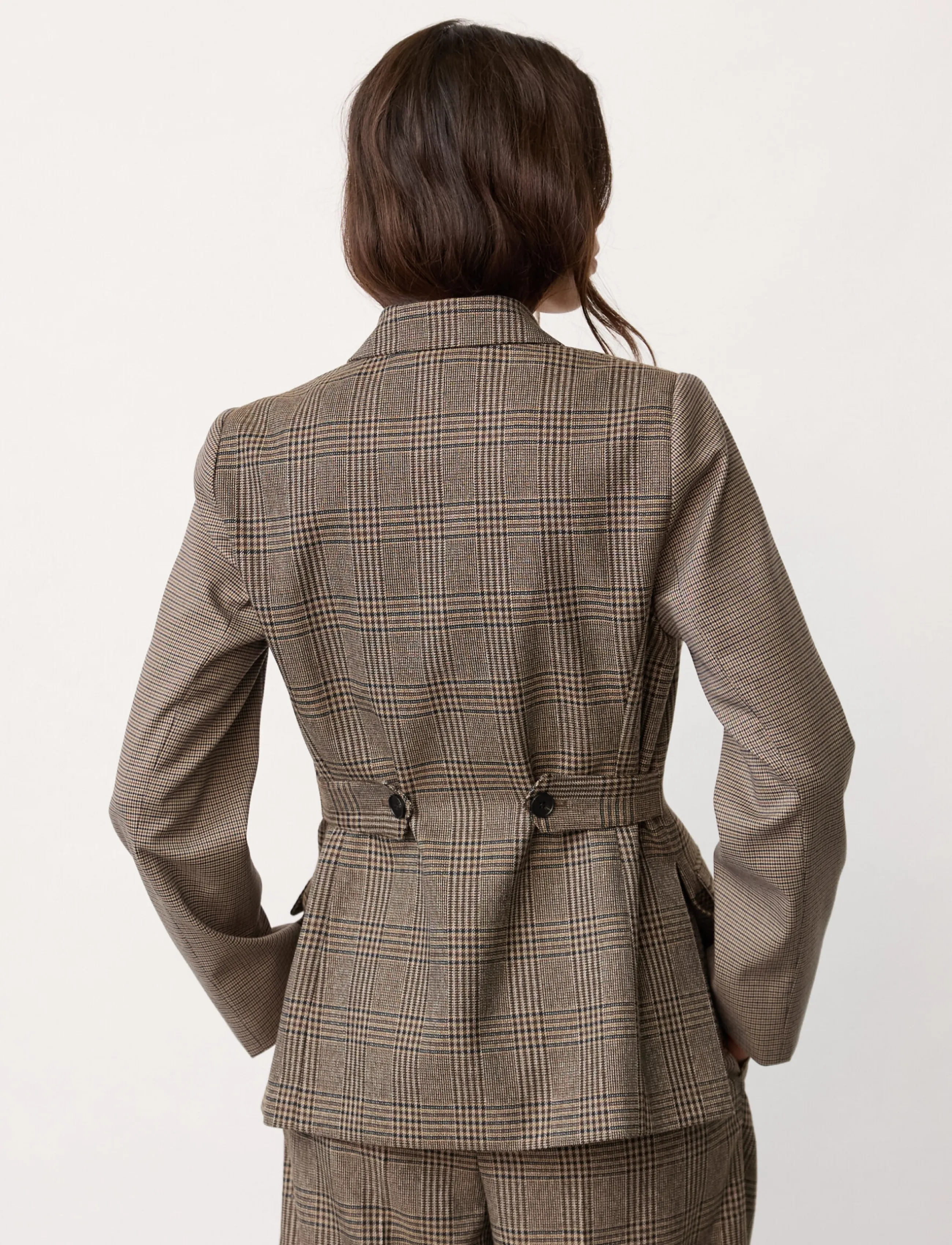 Co' Couture - VeyaCC Check Fitted Blazer - Üherealised pintsakud - brown - 3