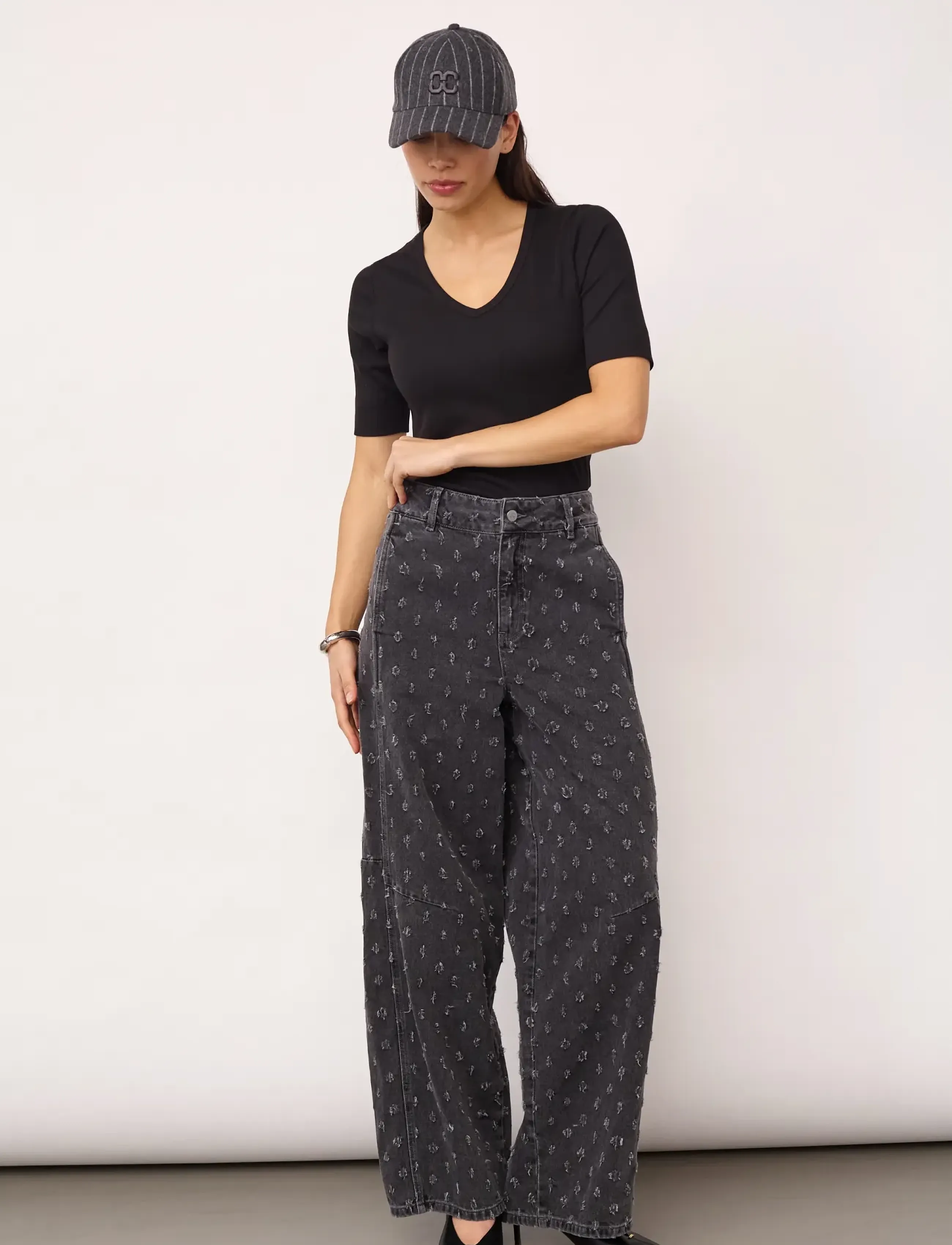 Co' Couture - DerriCC Dot Jeans - barrel jeans - mid grey - 4