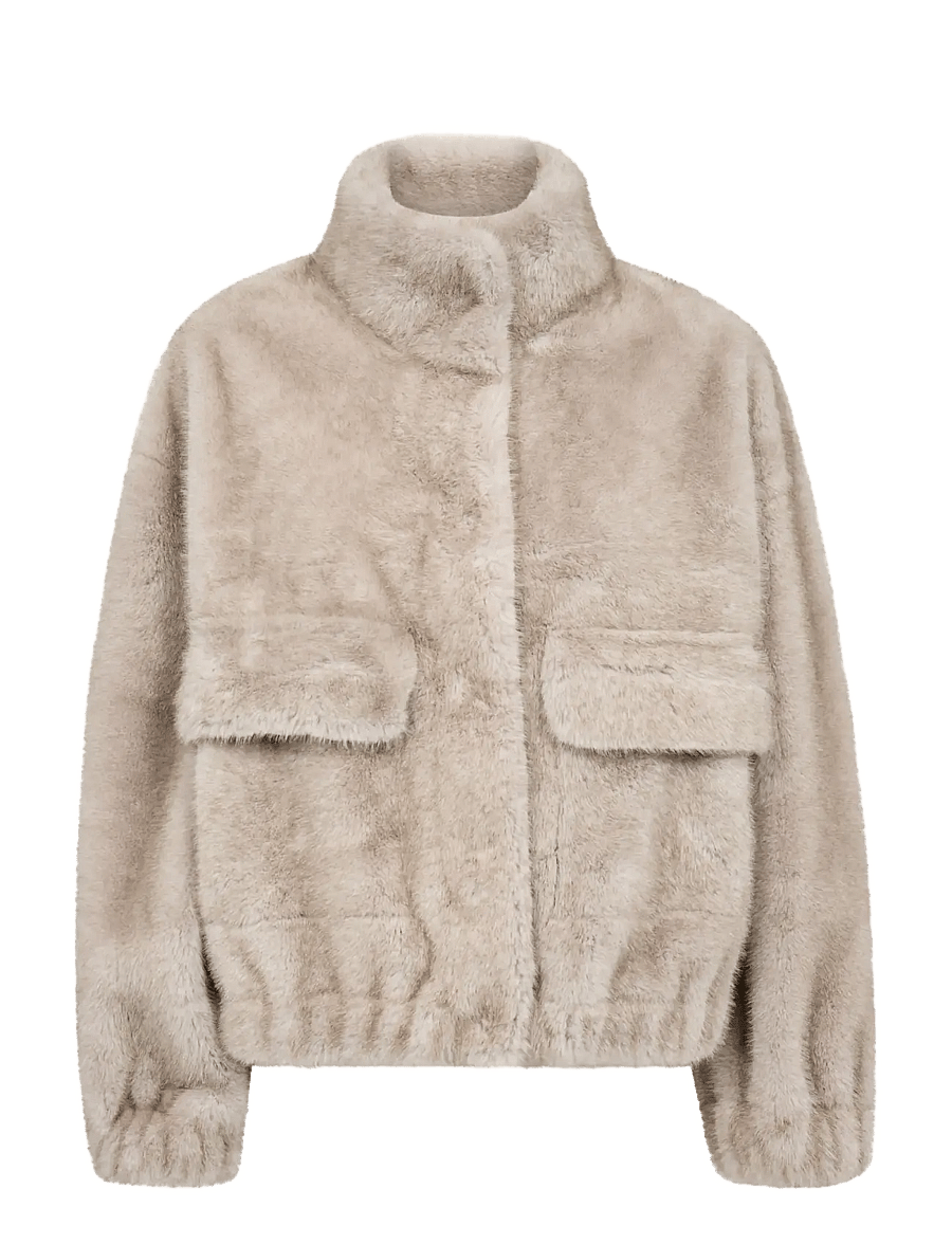 Co' Couture - CasioCC Teddy Jacket - kunstpelz - light grey - 1