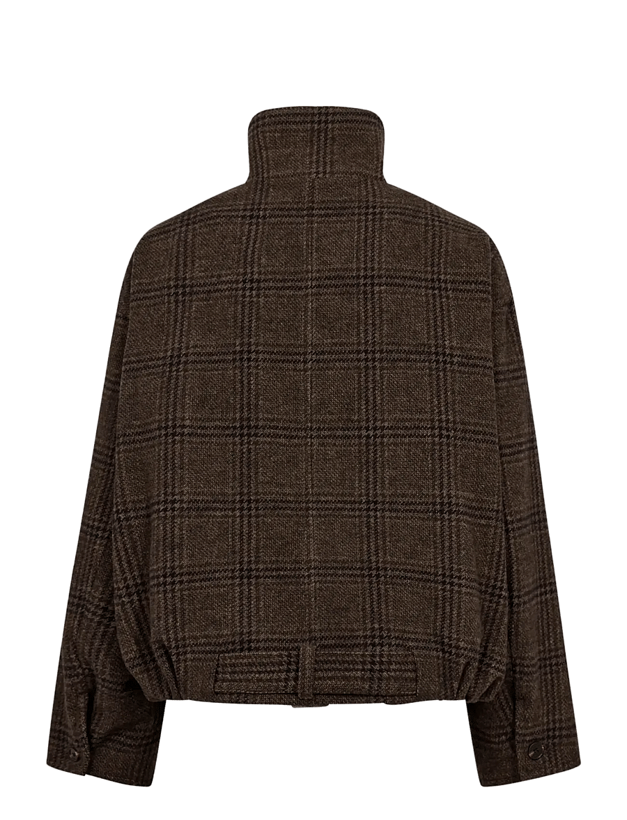 Co' Couture - OlvaCC Check Balloon Jacket - leichte jacken - dark brown - 2