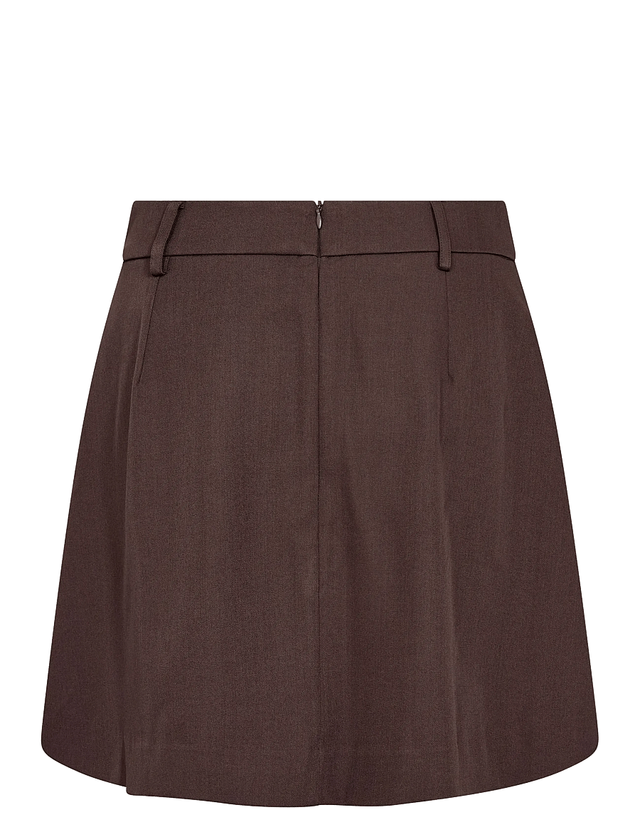 Co' Couture - 34223 LunaCC Pocket Pleat Mini Skirt - plisserade kjolar - dark brown - 2