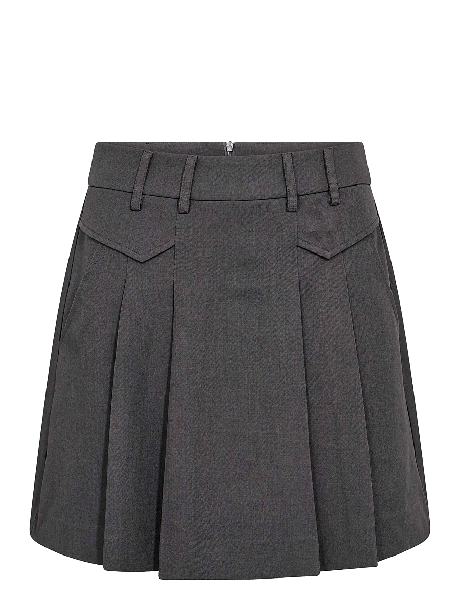 Co' Couture - 34223 LunaCC Pocket Pleat Mini Skirt - plisserade kjolar - dark grey - 1