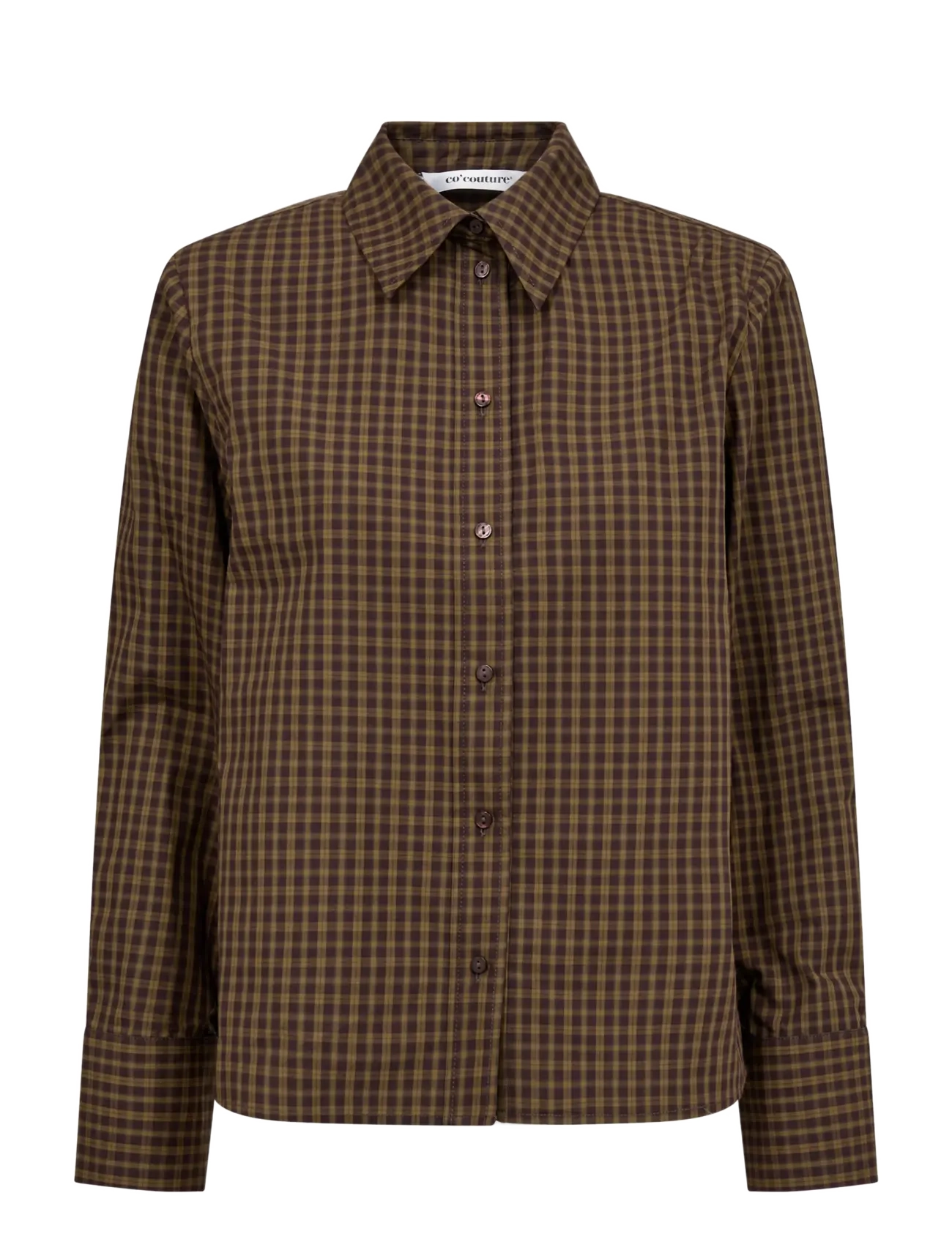 Co' Couture TeffaCC Padded Check Shirt - Co' Couture - OLIVE / khaki/green