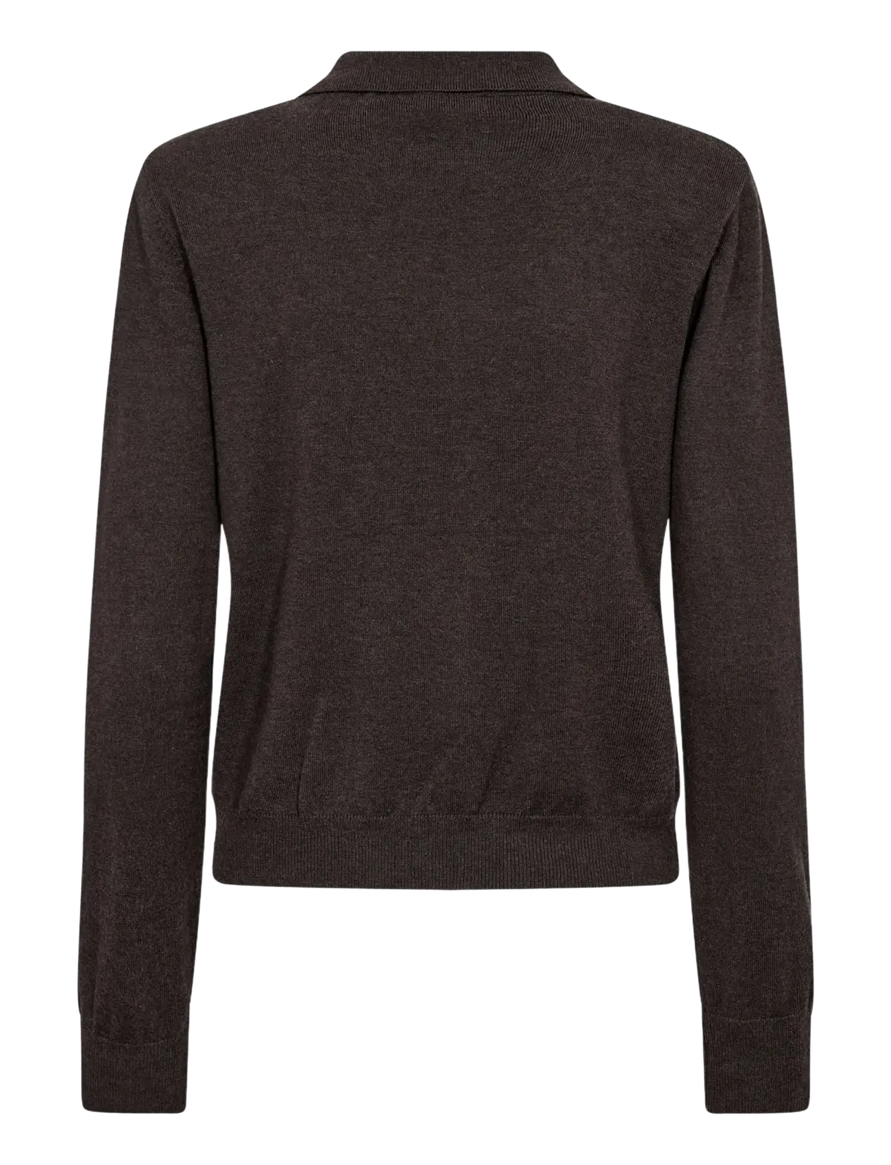 Co' Couture - CoryCC Padded Polo Knit - stickade tröjor - dark brown - 2